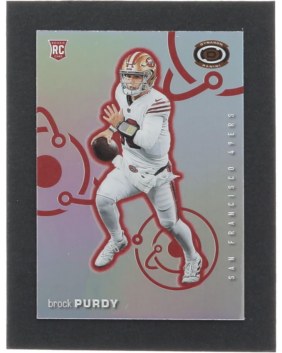 Brock Purdy 2022 Panini Chronicles Dynagon Rookies Silver #2 RC at PristineAuction.com Brock Purdy 2022 Panini Chronicles Dynagon Rookies Silver #2 RC at PristineAuction.com