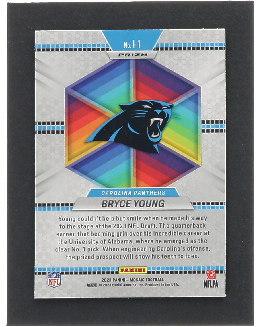 Bryce Young 2023 Panini Mosaic Introductions Mosaic #1 RC at PristineAuction.com Bryce Young 2023 Panini Mosaic Introductions Mosaic #1 RC at PristineAuction.com