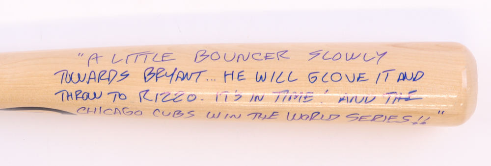 Pat Hughes Signed Rawlings Adirondak Pro Baseball Bat with Extensive Inscription (Beckett) at PristineAuction.com Pat Hughes Signed Rawlings Adirondak Pro Baseball Bat with Extensive Inscription (Beckett) at PristineAuction.com
