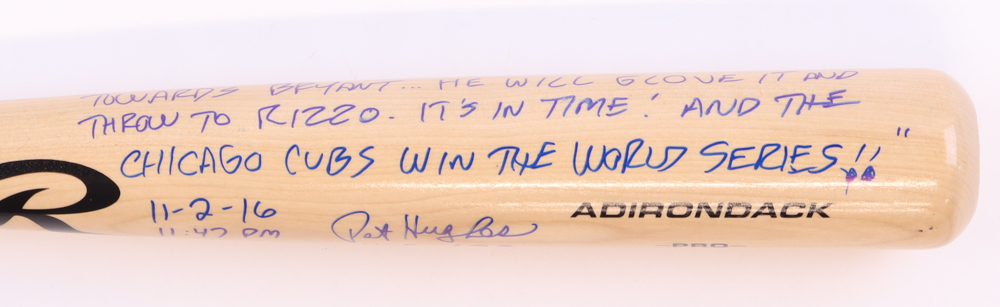 Pat Hughes Signed Rawlings Adirondak Pro Baseball Bat with Extensive Inscription (Beckett) at PristineAuction.com Pat Hughes Signed Rawlings Adirondak Pro Baseball Bat with Extensive Inscription (Beckett) at PristineAuction.com