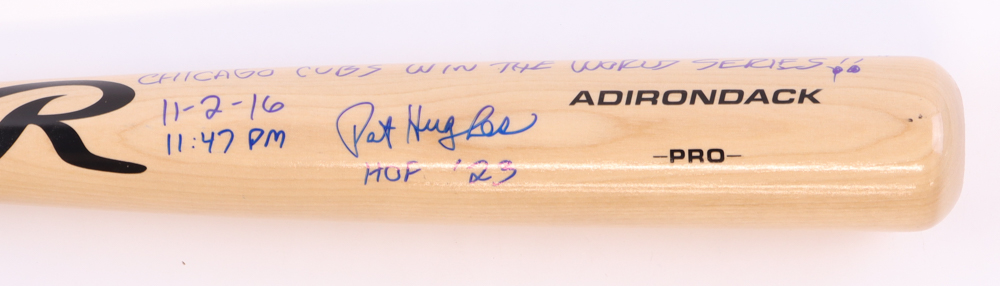 Pat Hughes Signed Rawlings Adirondak Pro Baseball Bat with Extensive Inscription (Beckett) at PristineAuction.com Pat Hughes Signed Rawlings Adirondak Pro Baseball Bat with Extensive Inscription (Beckett) at PristineAuction.com