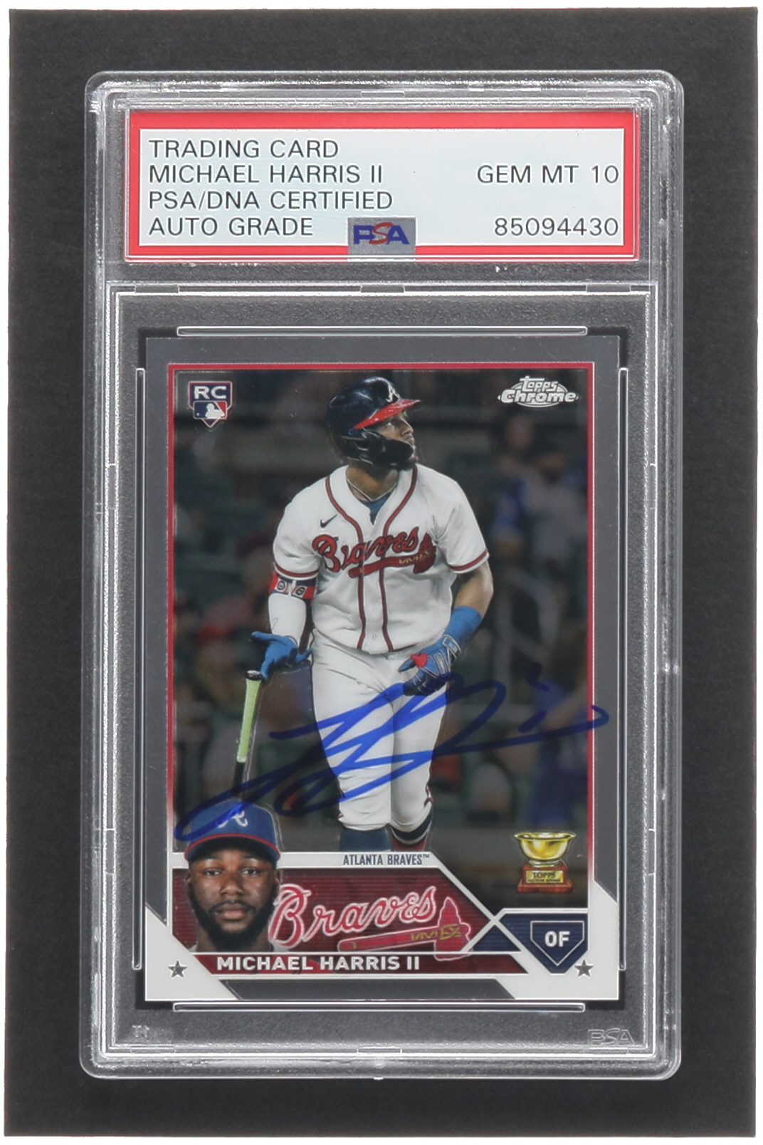 Michael Harris II Signed 2023 Topps Chrome #79 RC (PSA | Auto Grade 10) at PristineAuction.com Michael Harris II Signed 2023 Topps Chrome #79 RC (PSA | Auto Grade 10) at PristineAuction.com