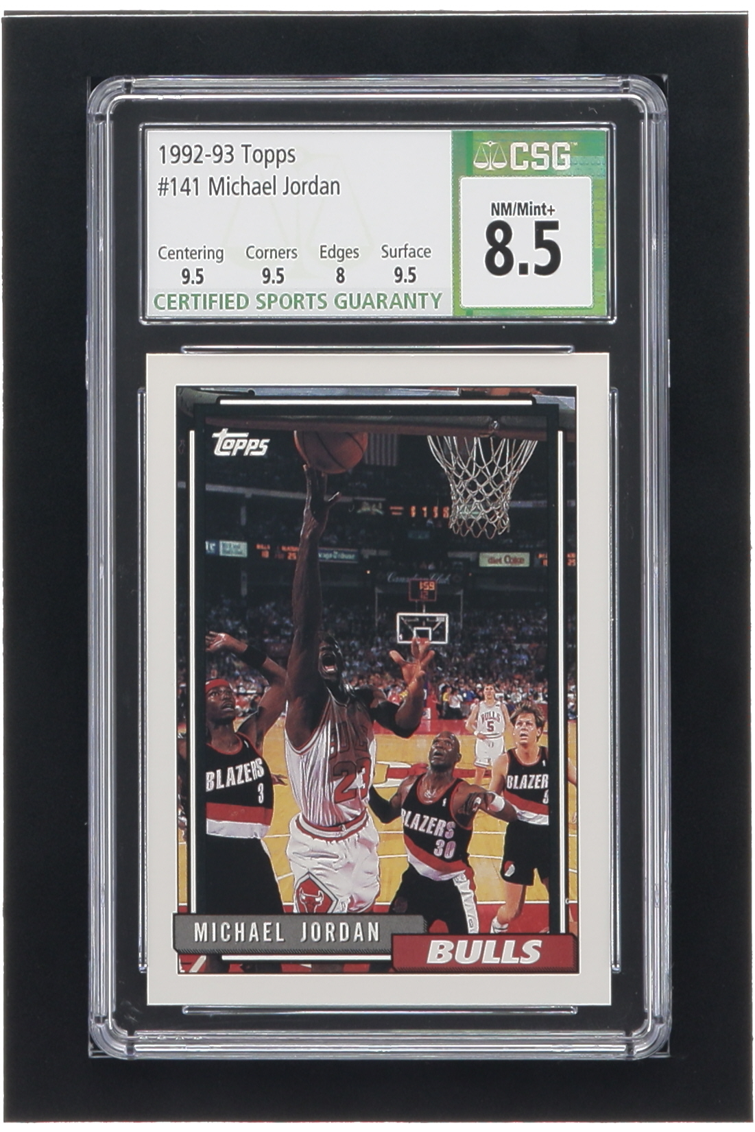 Michael Jordan 1992-93 Topps #141 (CSG 8.5) at PristineAuction.com Michael Jordan 1992-93 Topps #141 (CSG 8.5) at PristineAuction.com