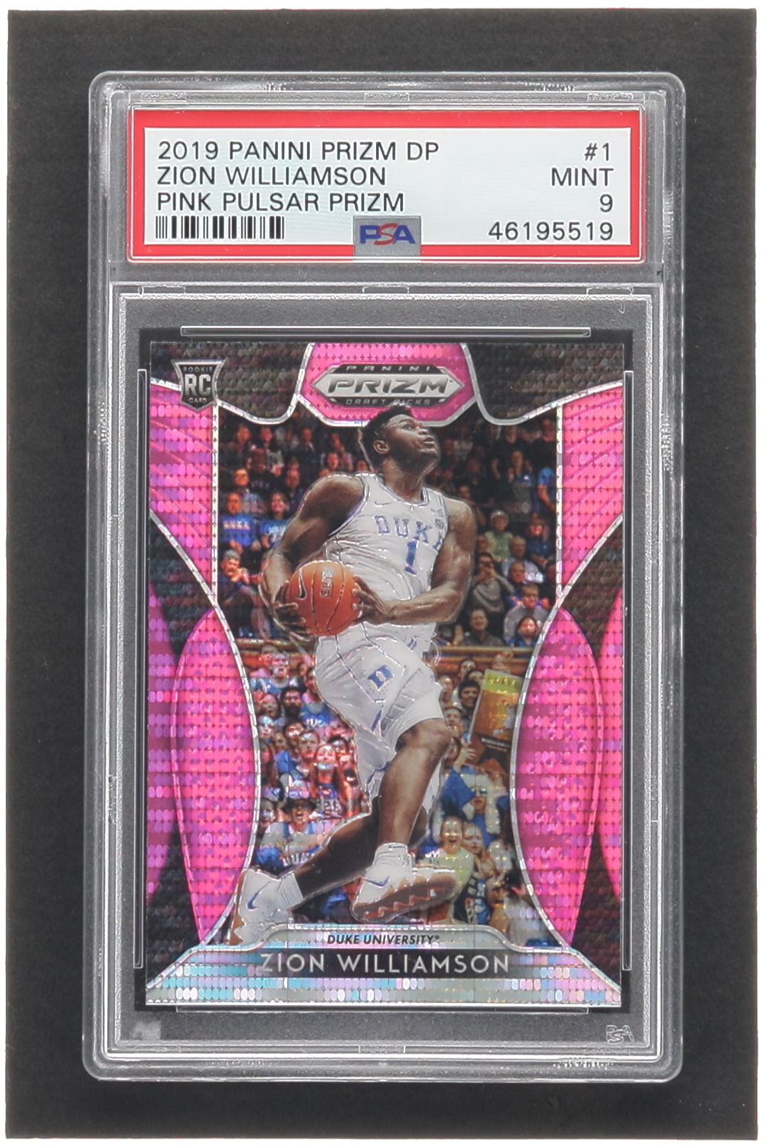 Zion Williamson 2019-20 Panini Prizm Draft Picks Prizms Pink Pulsar #1 RC (PSA 9) at PristineAuction.com Zion Williamson 2019-20 Panini Prizm Draft Picks Prizms Pink Pulsar #1 RC (PSA 9) at PristineAuction.com
