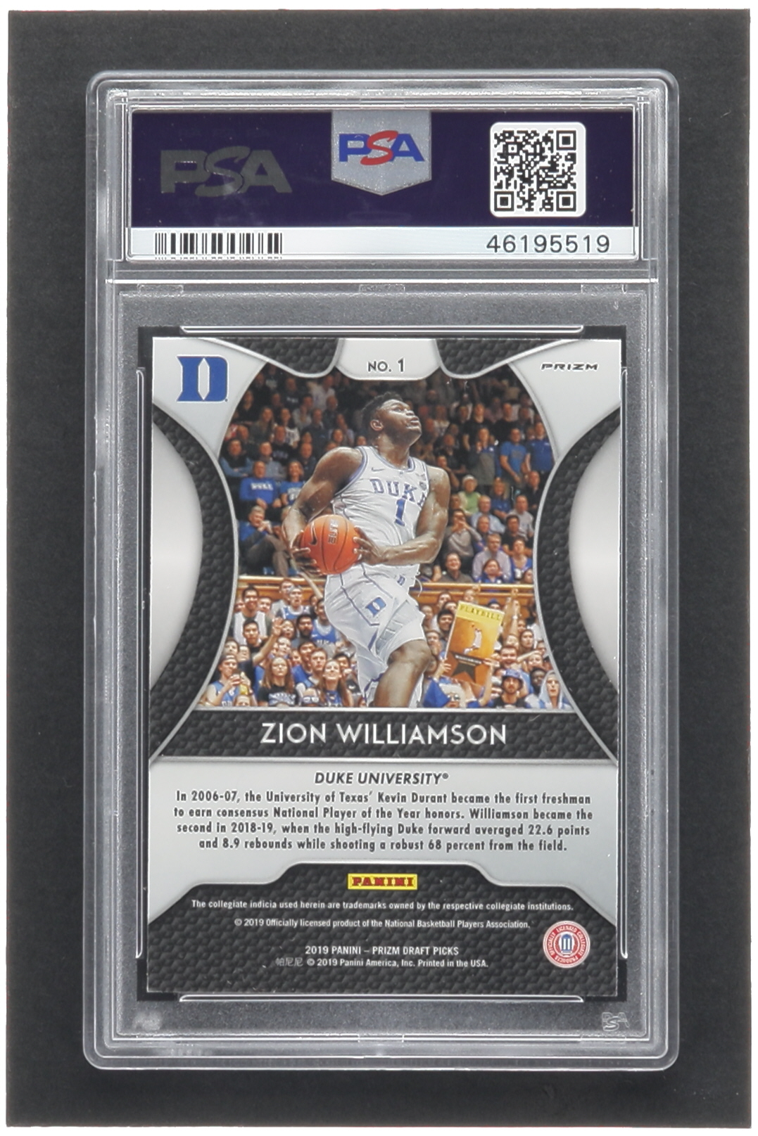 Zion Williamson 2019-20 Panini Prizm Draft Picks Prizms Pink Pulsar #1 RC (PSA 9) at PristineAuction.com Zion Williamson 2019-20 Panini Prizm Draft Picks Prizms Pink Pulsar #1 RC (PSA 9) at PristineAuction.com