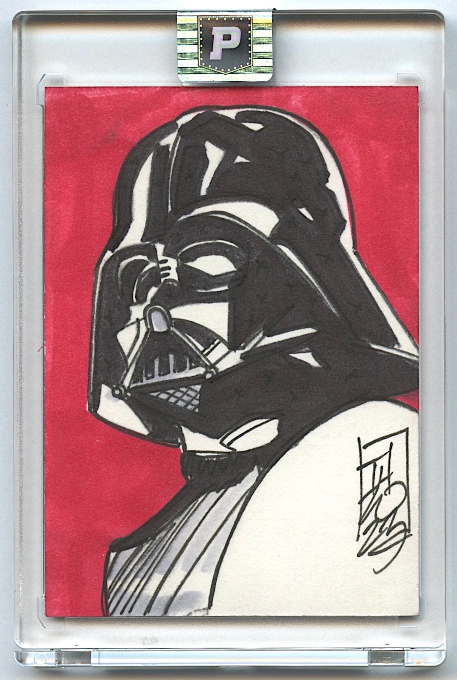 Darth Vader | Star Wars | Original Art Sketch Card by Tom Hodges (1/1 Original Art) at PristineAuction.com Darth Vader | Star Wars | Original Art Sketch Card by Tom Hodges (1/1 Original Art) at PristineAuction.com