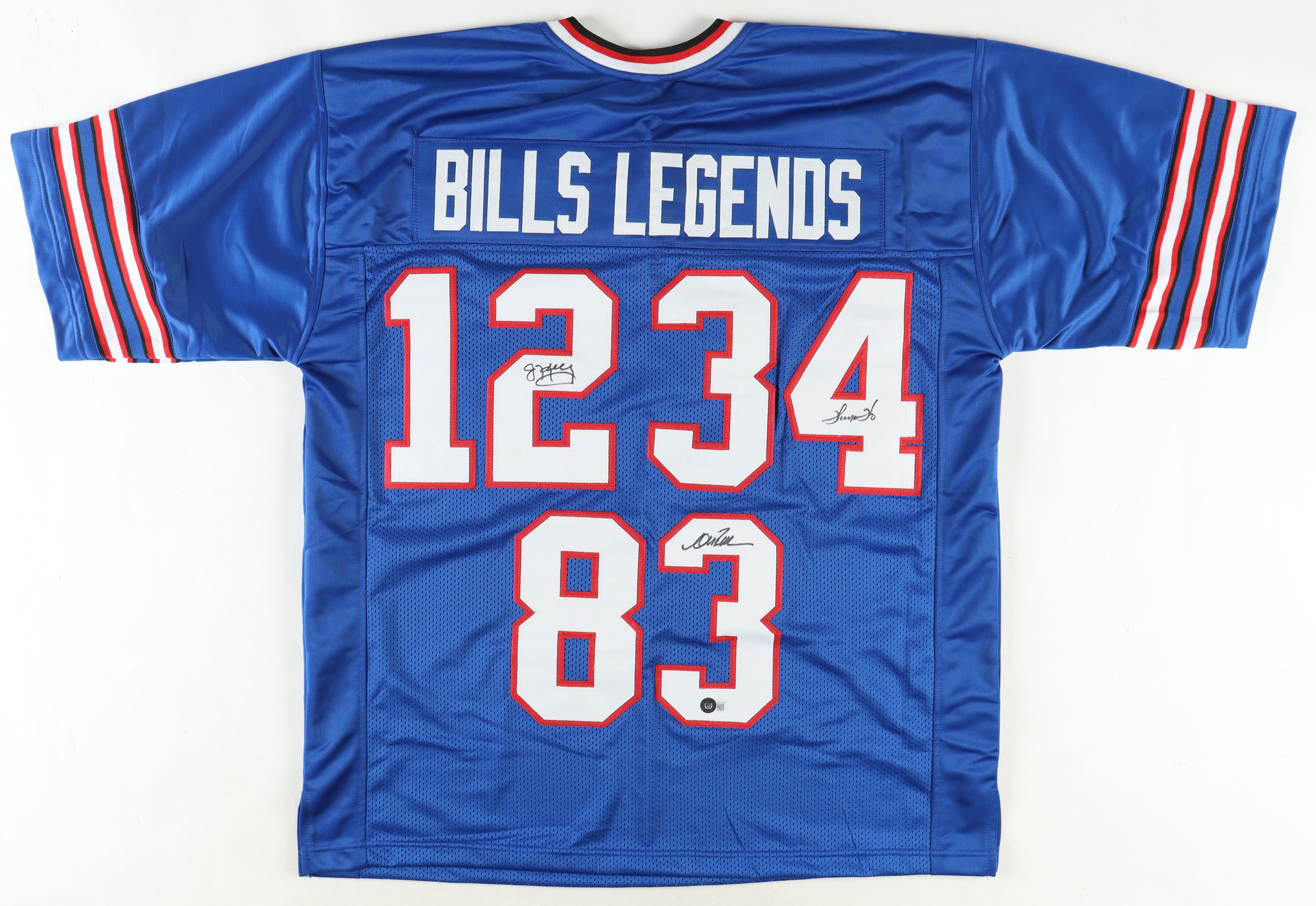 Jim Kelly, Thurman Thomas & Andre Reed Signed Bills Jersey (Beckett) at PristineAuction.com Jim Kelly, Thurman Thomas & Andre Reed Signed Bills Jersey (Beckett) at PristineAuction.com