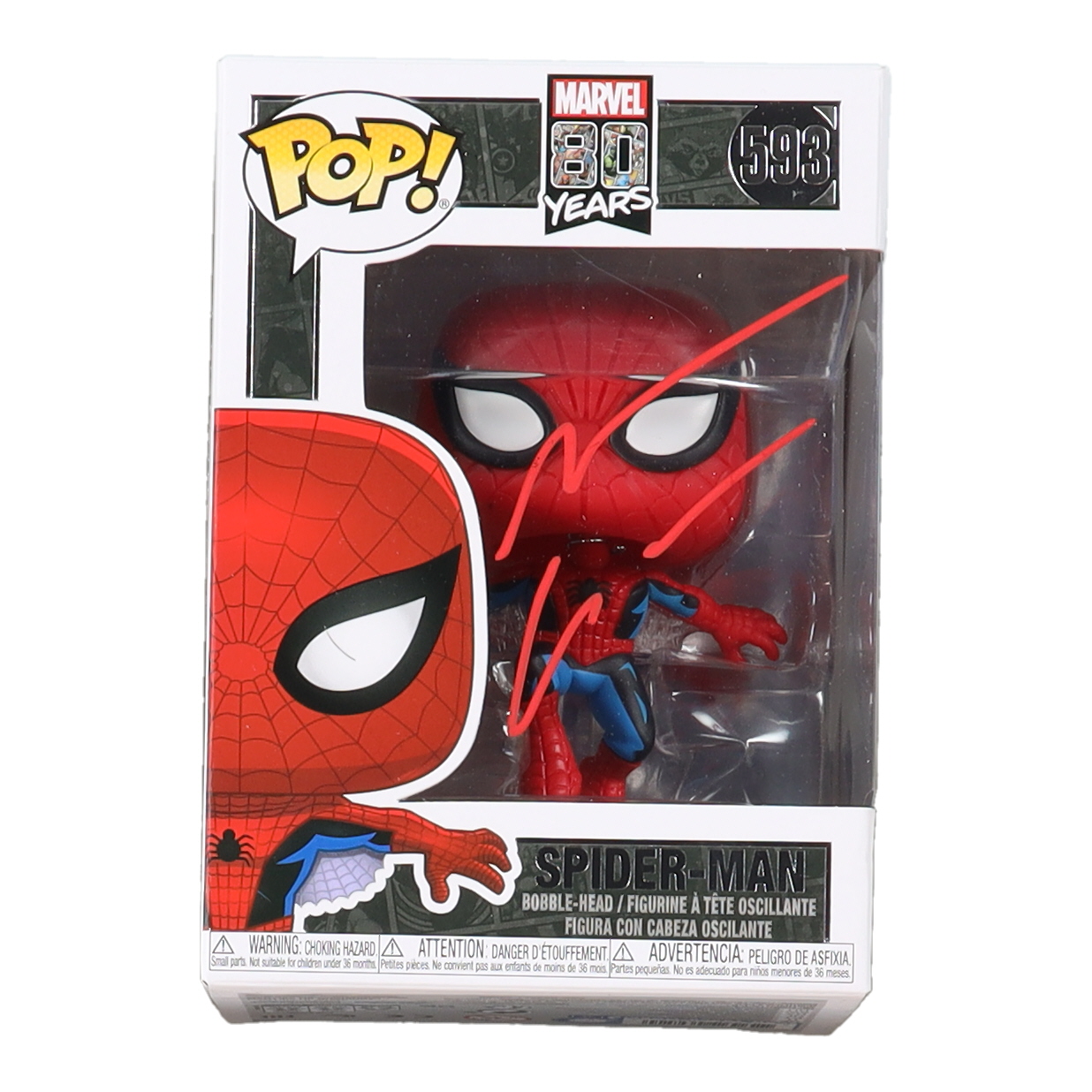 Andrew Garfield Signed "Marvel 80 Years" #593 Spider-Man Funko Pop! Vinyl Figure (Beckett) at PristineAuction.com Andrew Garfield Signed "Marvel 80 Years" #593 Spider-Man Funko Pop! Vinyl Figure (Beckett) at PristineAuction.com