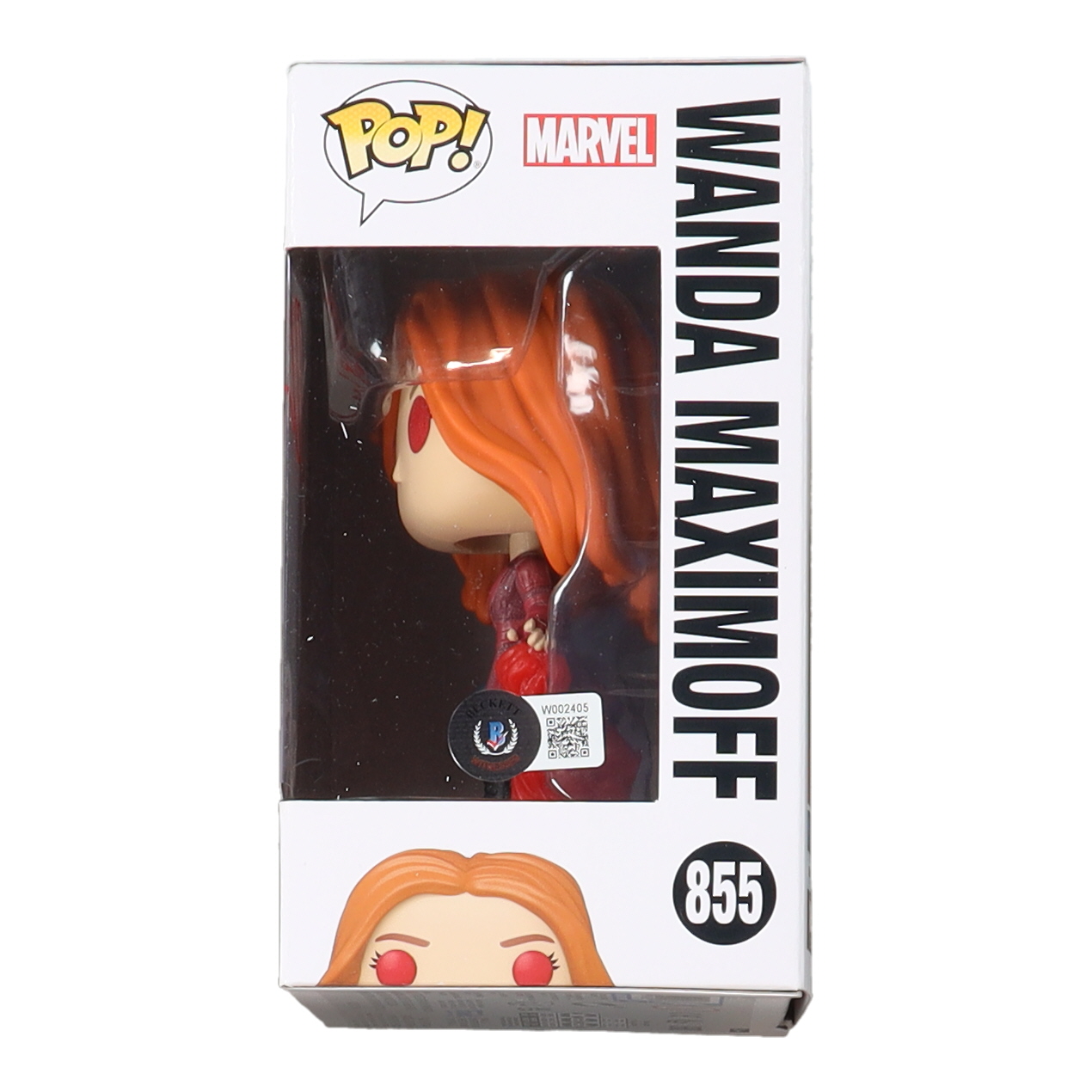 Elizabeth Olson Signed "Avengers Endgame" #855 Wanda Maximoff Funko Pop! Vinyl Figure (Beckett) at PristineAuction.com Elizabeth Olson Signed "Avengers Endgame" #855 Wanda Maximoff Funko Pop! Vinyl Figure (Beckett) at PristineAuction.com