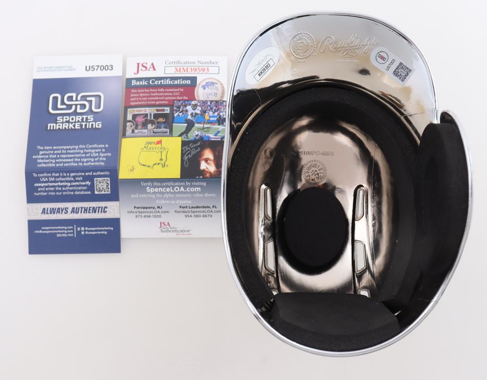 Miguel Andujar Signed Yankees Chrome Batting Mini Helmet (JSA & USA SM) at PristineAuction.com Miguel Andujar Signed Yankees Chrome Batting Mini Helmet (JSA & USA SM) at PristineAuction.com