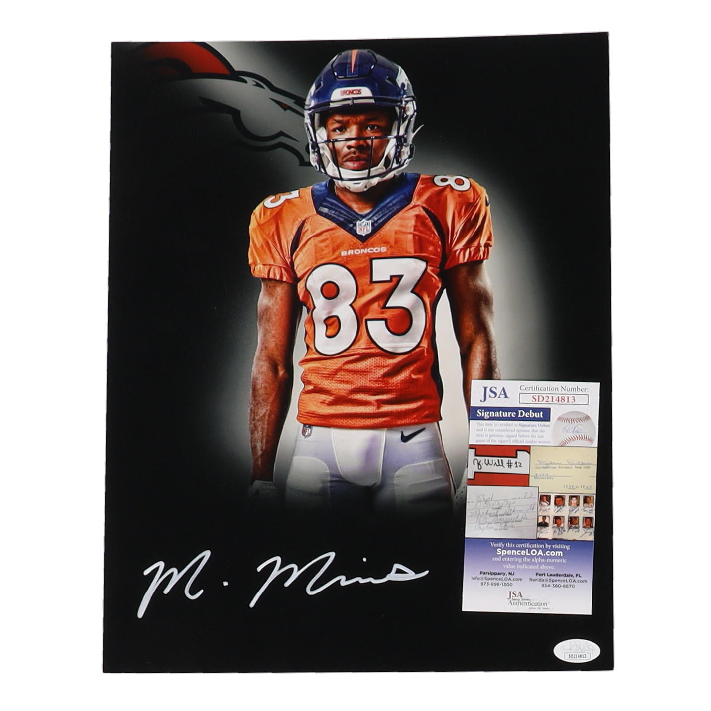 Marvin Mims Jr. Signed Broncos 11x14 Photo (JSA) at PristineAuction.com Marvin Mims Jr. Signed Broncos 11x14 Photo (JSA) at PristineAuction.com