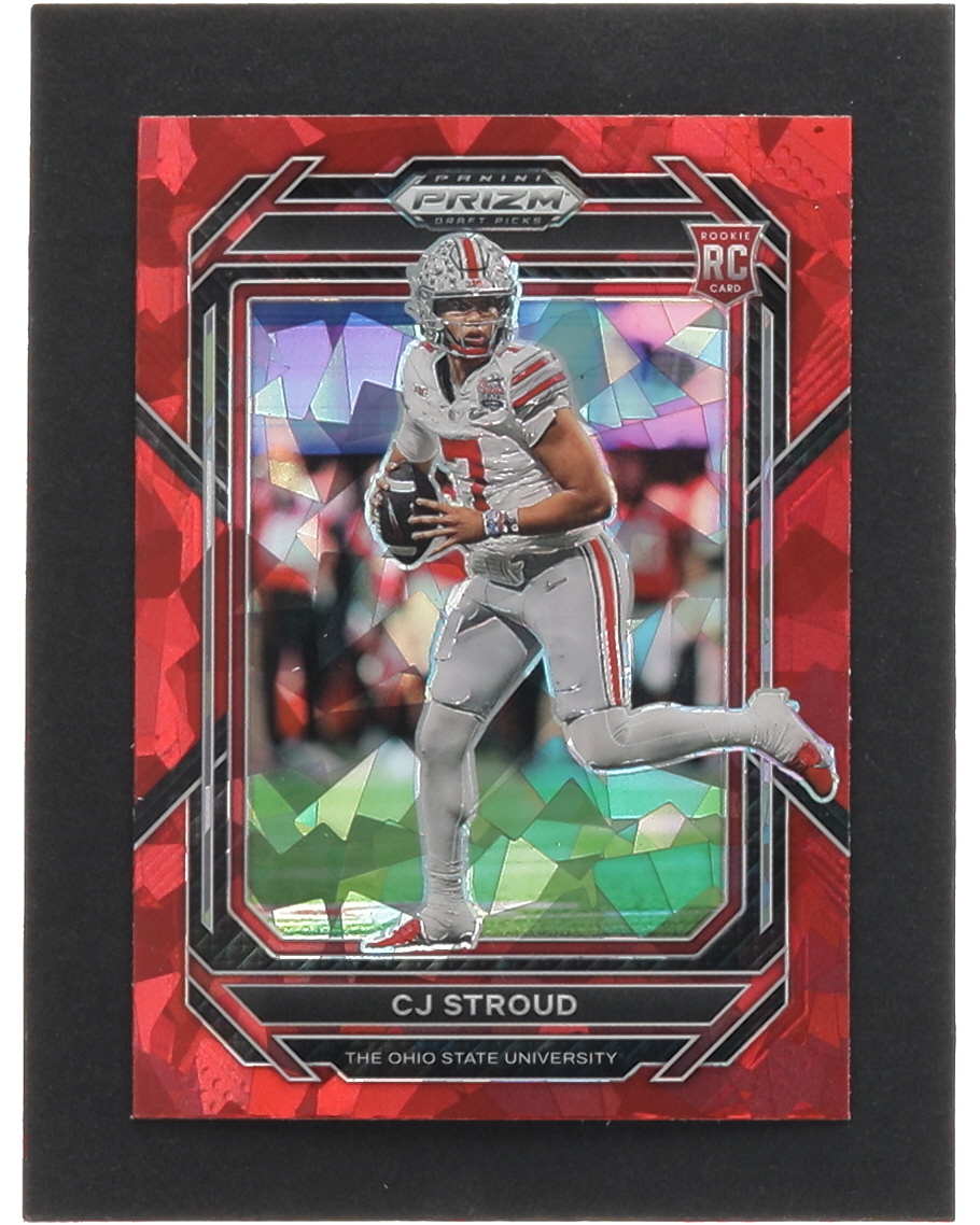 CJ Stroud 2023 Panini Prizm Draft Picks Prizms Red Ice #102 RC at PristineAuction.com CJ Stroud 2023 Panini Prizm Draft Picks Prizms Red Ice #102 RC at PristineAuction.com