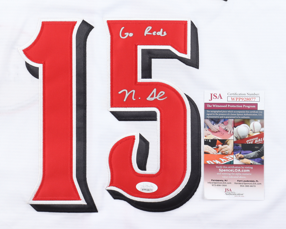 Nick Senzel Signed Jersey Inscribed "Go Reds" (JSA) at PristineAuction.com Nick Senzel Signed Jersey Inscribed "Go Reds" (JSA) at PristineAuction.com