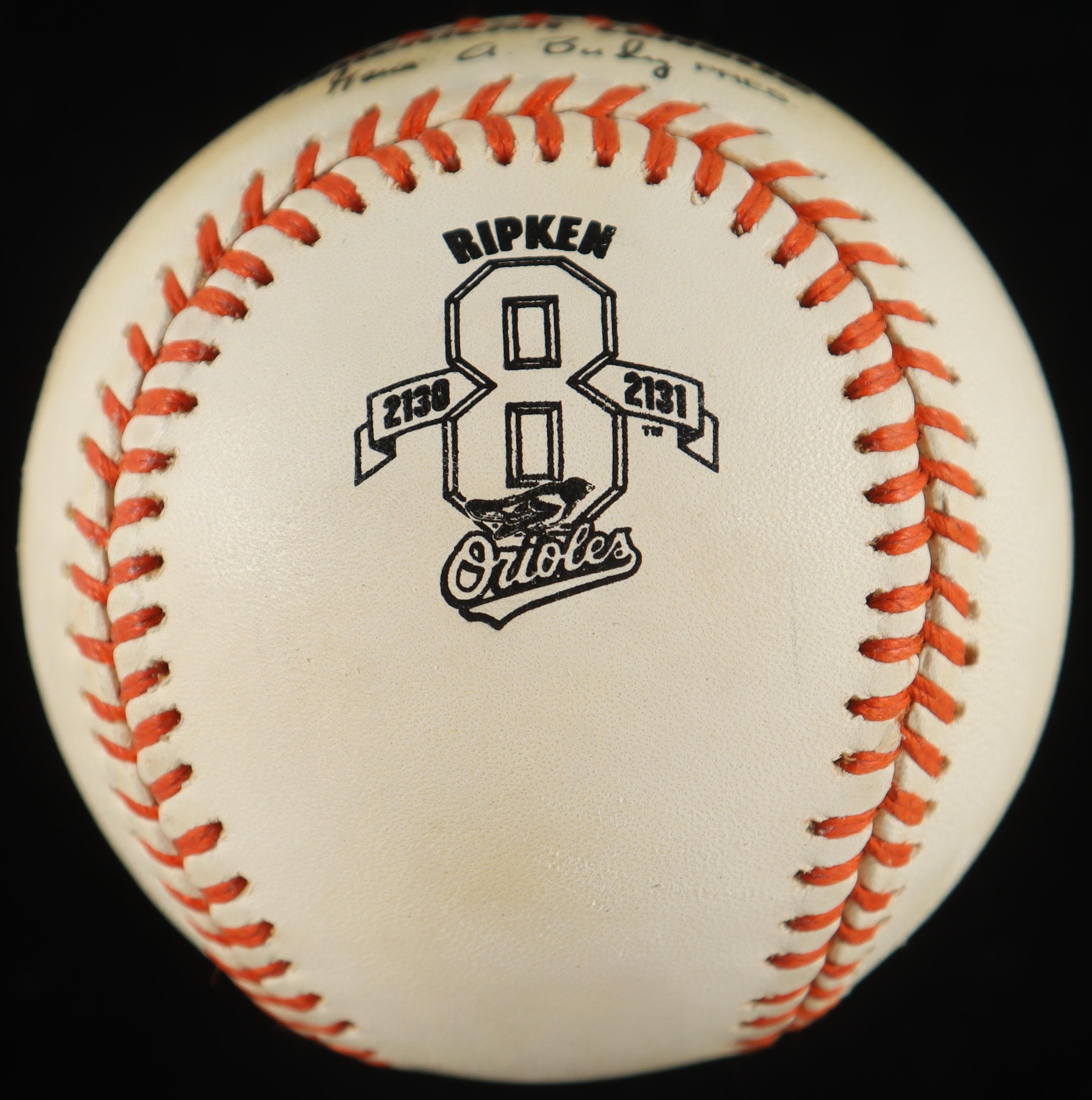 Cal Ripken Jr. Signed OML Baseball With OAL & OML Commemorative ...