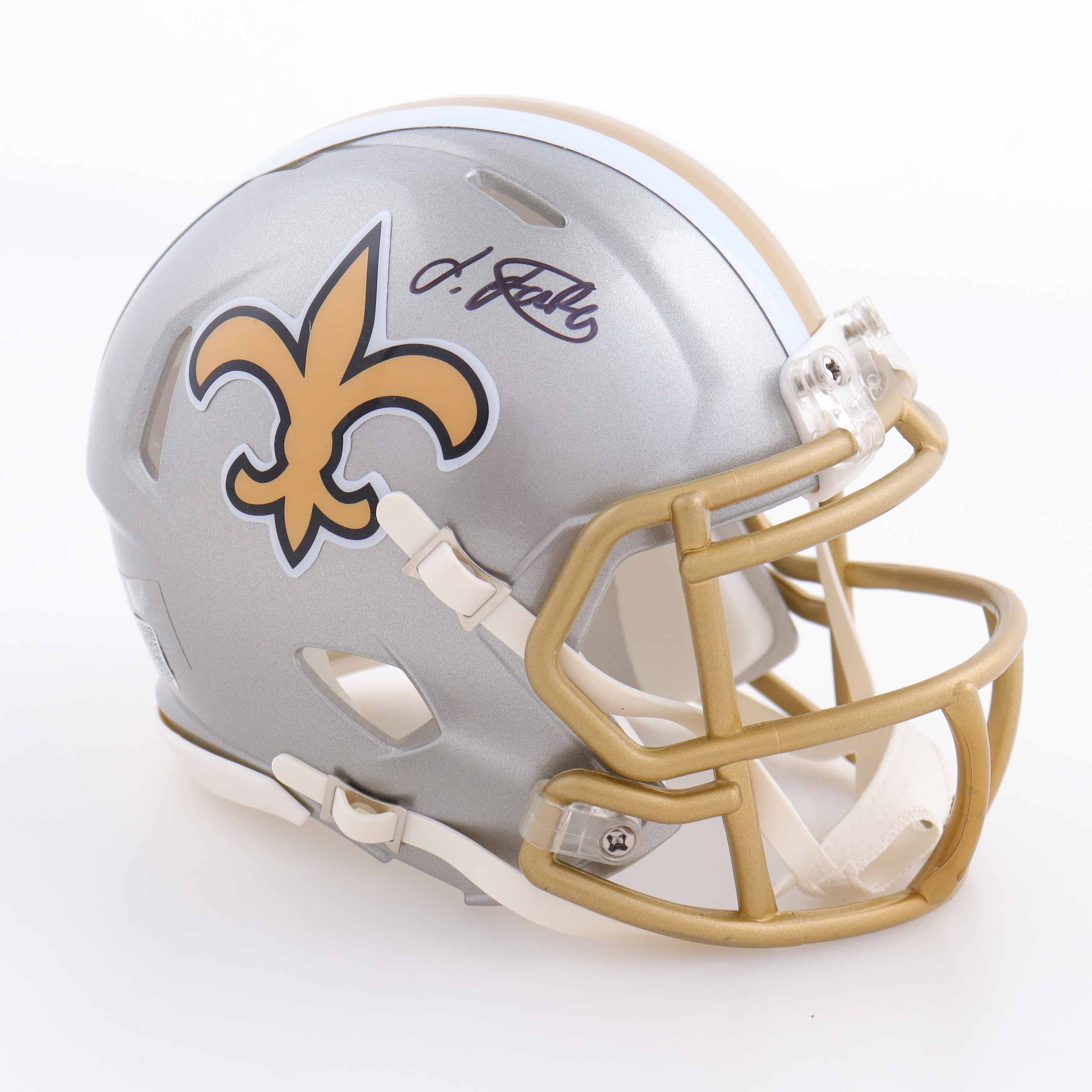 Isaiah Foskey Signed Saints Flash Alternate Speed Mini Helmet (PIA) at PristineAuction.com Isaiah Foskey Signed Saints Flash Alternate Speed Mini Helmet (PIA) at PristineAuction.com