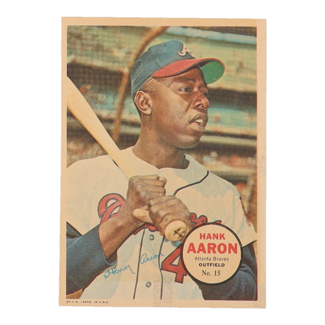 Hank Aaron 1967 Topps Posters Inserts #15 at PristineAuction.com Hank Aaron 1967 Topps Posters Inserts #15 at PristineAuction.com