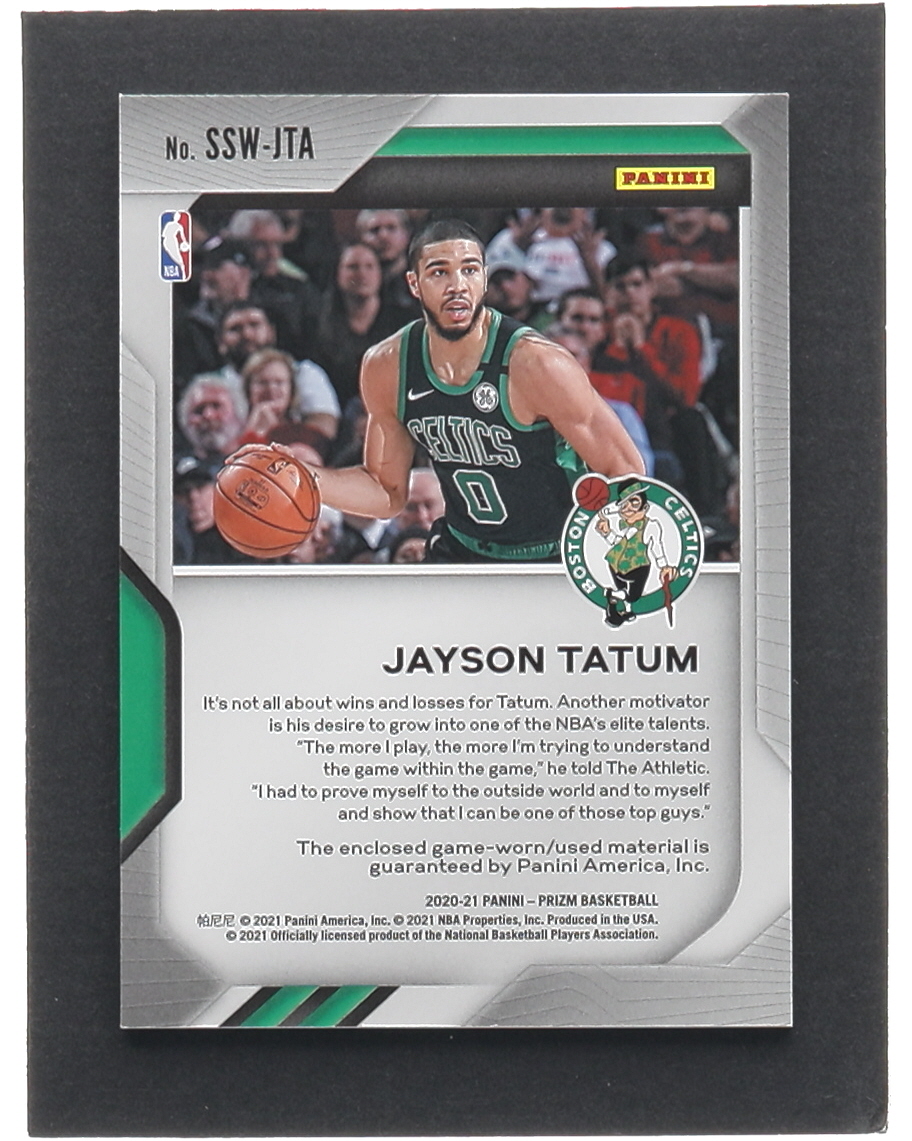 Jayson Tatum 2020-21 Panini Prizm Sensational Swatches #83 at PristineAuction.com Jayson Tatum 2020-21 Panini Prizm Sensational Swatches #83 at PristineAuction.com