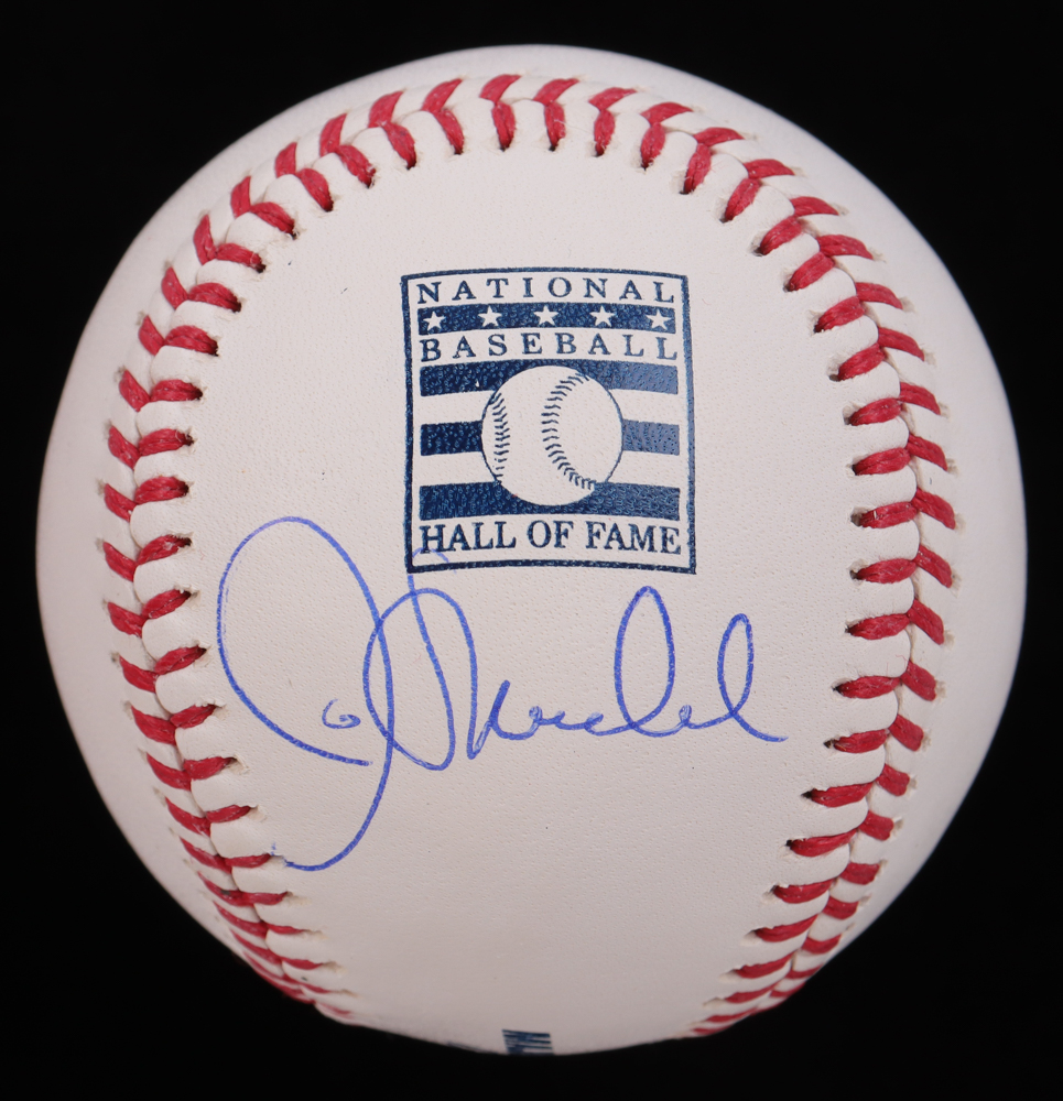 Joe Maddon Signed OML Hall of Fame Logo Baseball (JSA) at PristineAuction.com Joe Maddon Signed OML Hall of Fame Logo Baseball (JSA) at PristineAuction.com