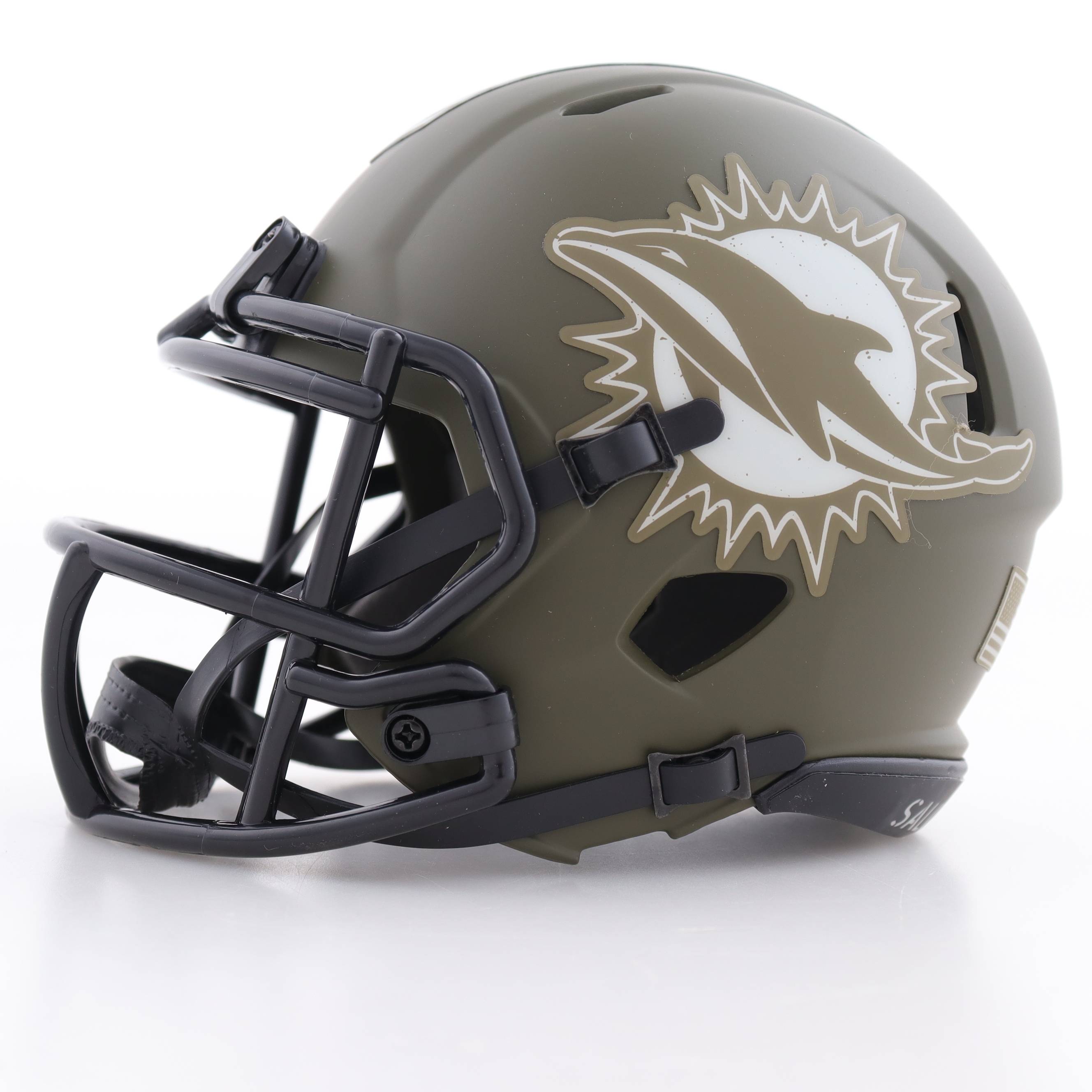 Tyreek Hill Signed Dolphins Salute to Service Alternate Speed Mini Helmet (Beckett) at PristineAuction.com Tyreek Hill Signed Dolphins Salute to Service Alternate Speed Mini Helmet (Beckett) at PristineAuction.com