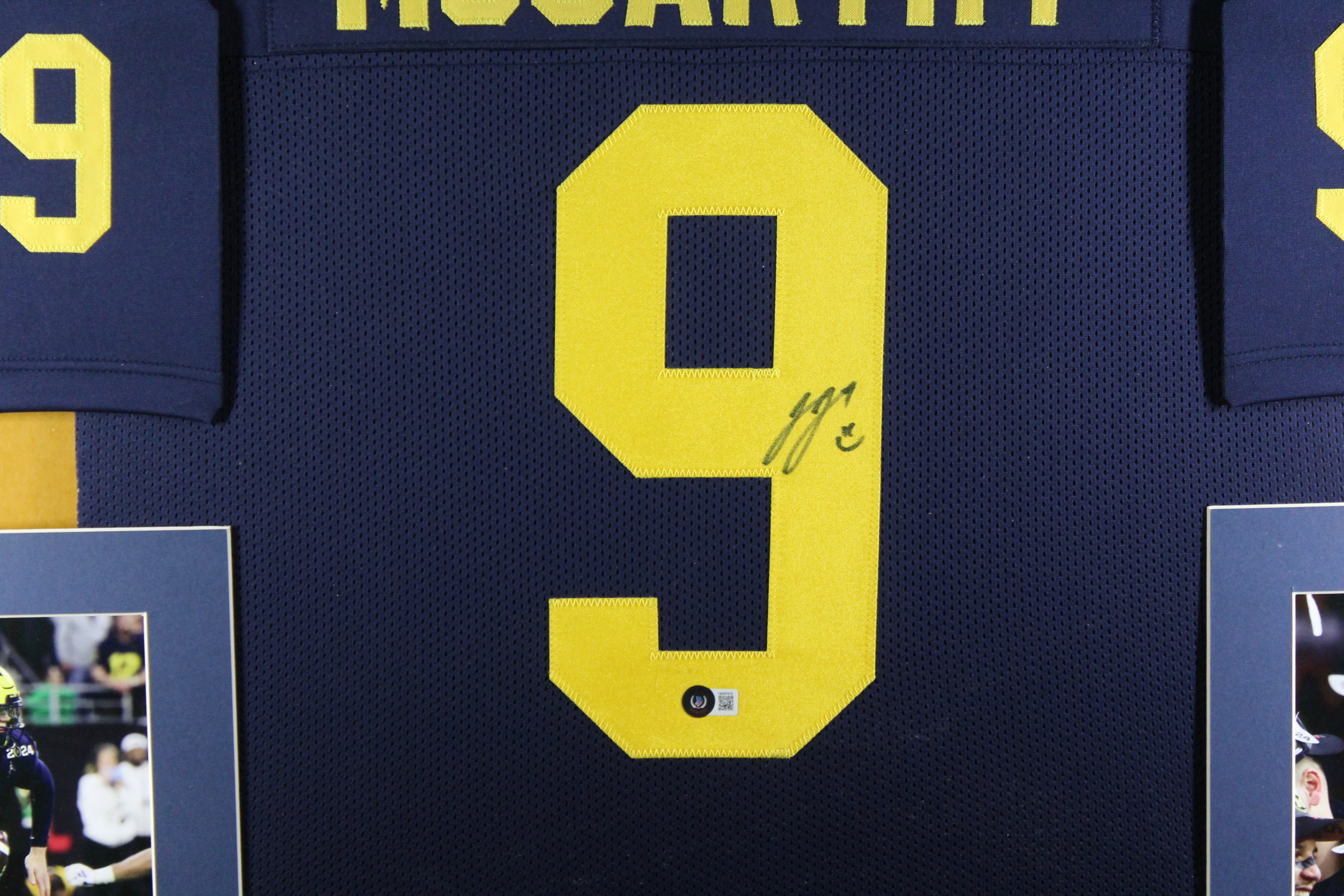 J. J. McCarthy Signed Custom Framed Jersey Display (Beckett) at PristineAuction.com J. J. McCarthy Signed Custom Framed Jersey Display (Beckett) at PristineAuction.com