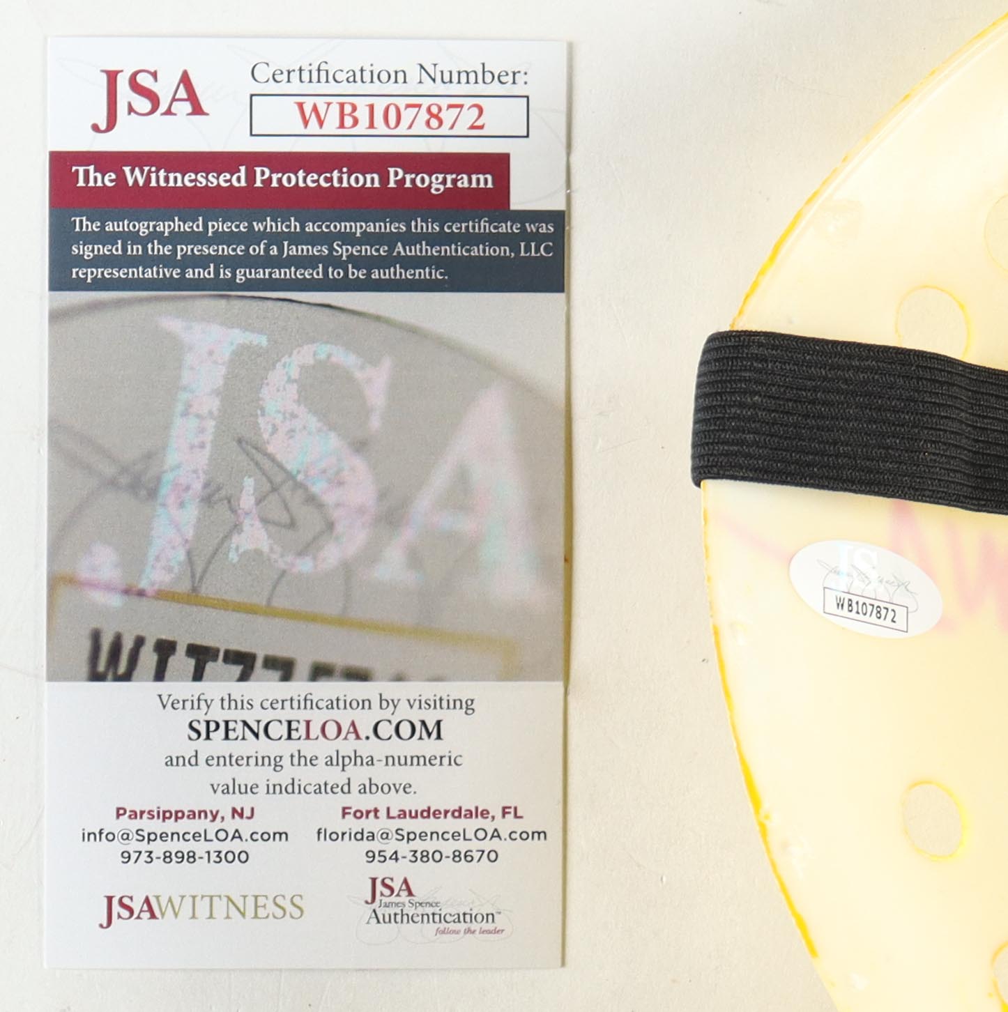 Ari Lehman Signed "Friday the 13th" Mask Inscribed "F*** Freddy!" & "Jason 1" (JSA) at PristineAuction.com Ari Lehman Signed "Friday the 13th" Mask Inscribed "F*** Freddy!" & "Jason 1" (JSA) at PristineAuction.com