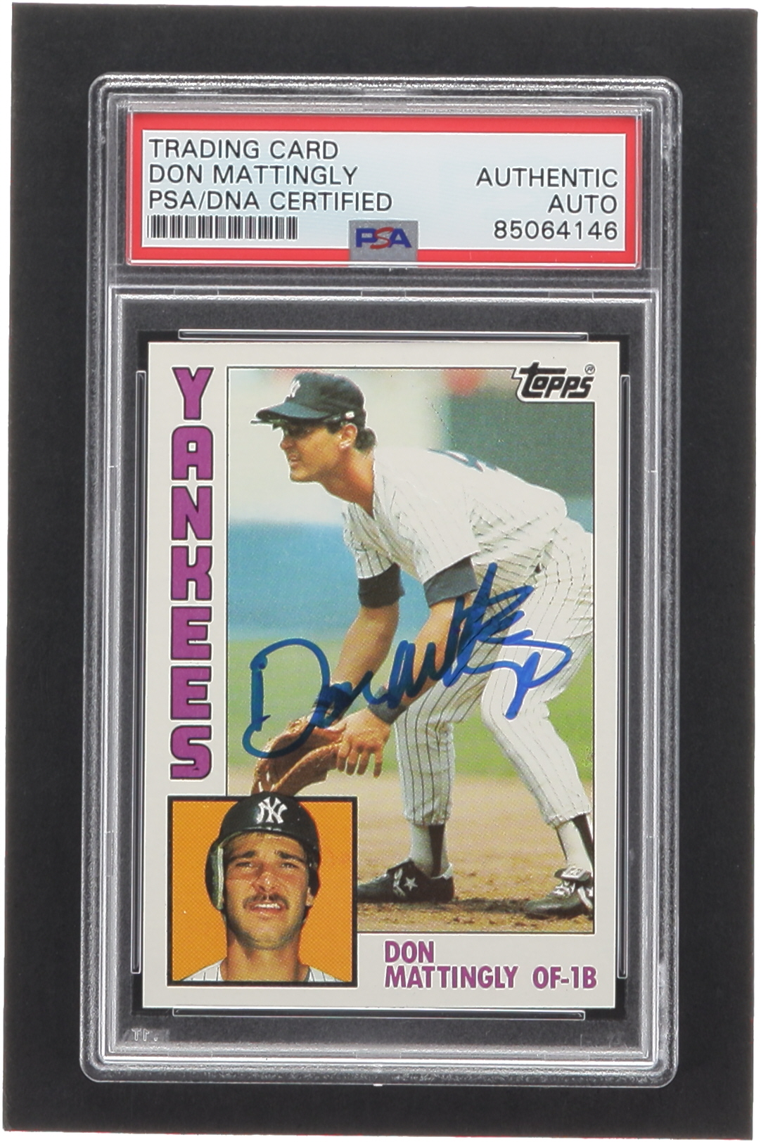 Don Mattingly Signed 1984 Topps #8 RC (PSA) at PristineAuction.com Don Mattingly Signed 1984 Topps #8 RC (PSA) at PristineAuction.com
