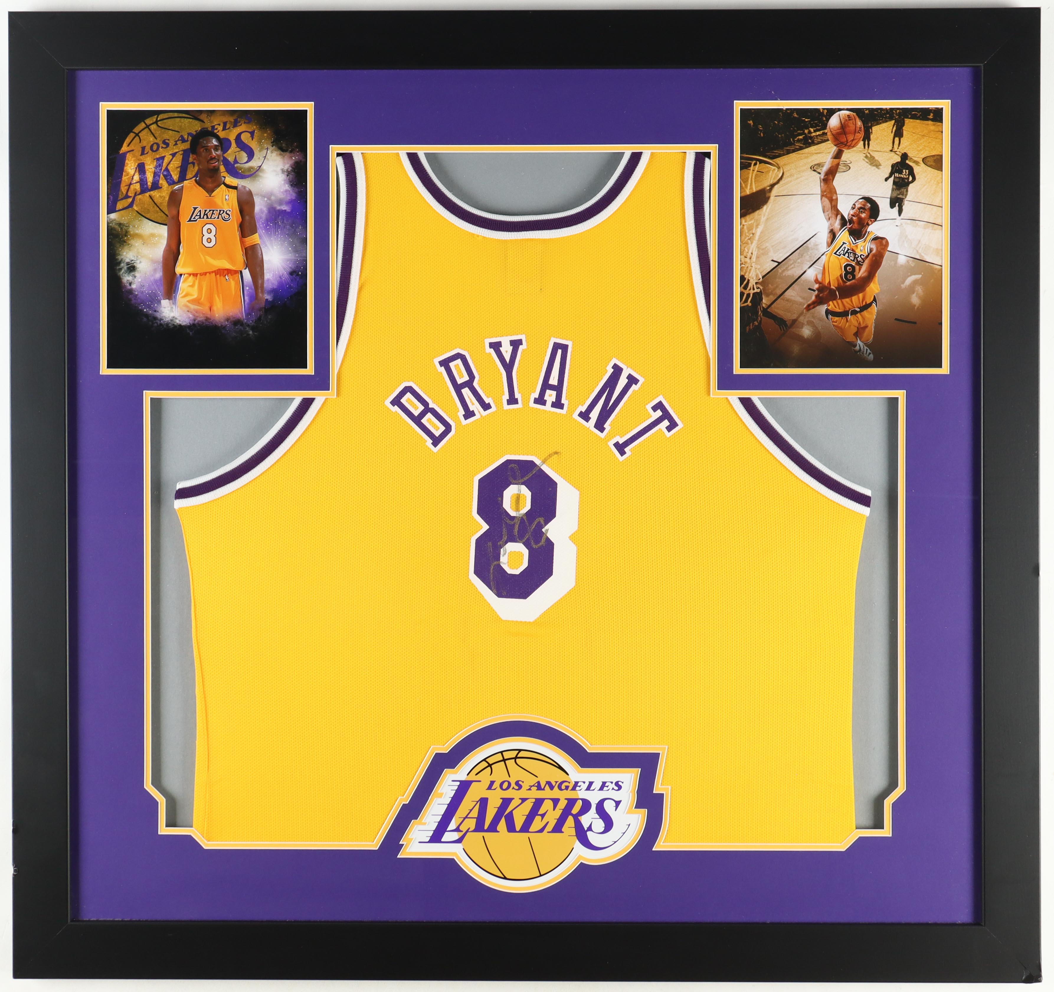 Kobe Bryant Signed Custom Framed Jersey Display (JSA) (See Description) at PristineAuction.com Kobe Bryant Signed Custom Framed Jersey Display (JSA) (See Description) at PristineAuction.com