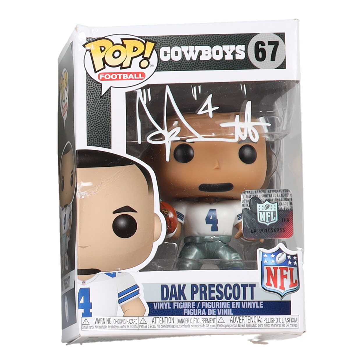 Dak Prescott Signed Cowboys #67 Funko Pop! Vinyl Figure (Beckett) (See Description) at PristineAuction.com Dak Prescott Signed Cowboys #67 Funko Pop! Vinyl Figure (Beckett) (See Description) at PristineAuction.com