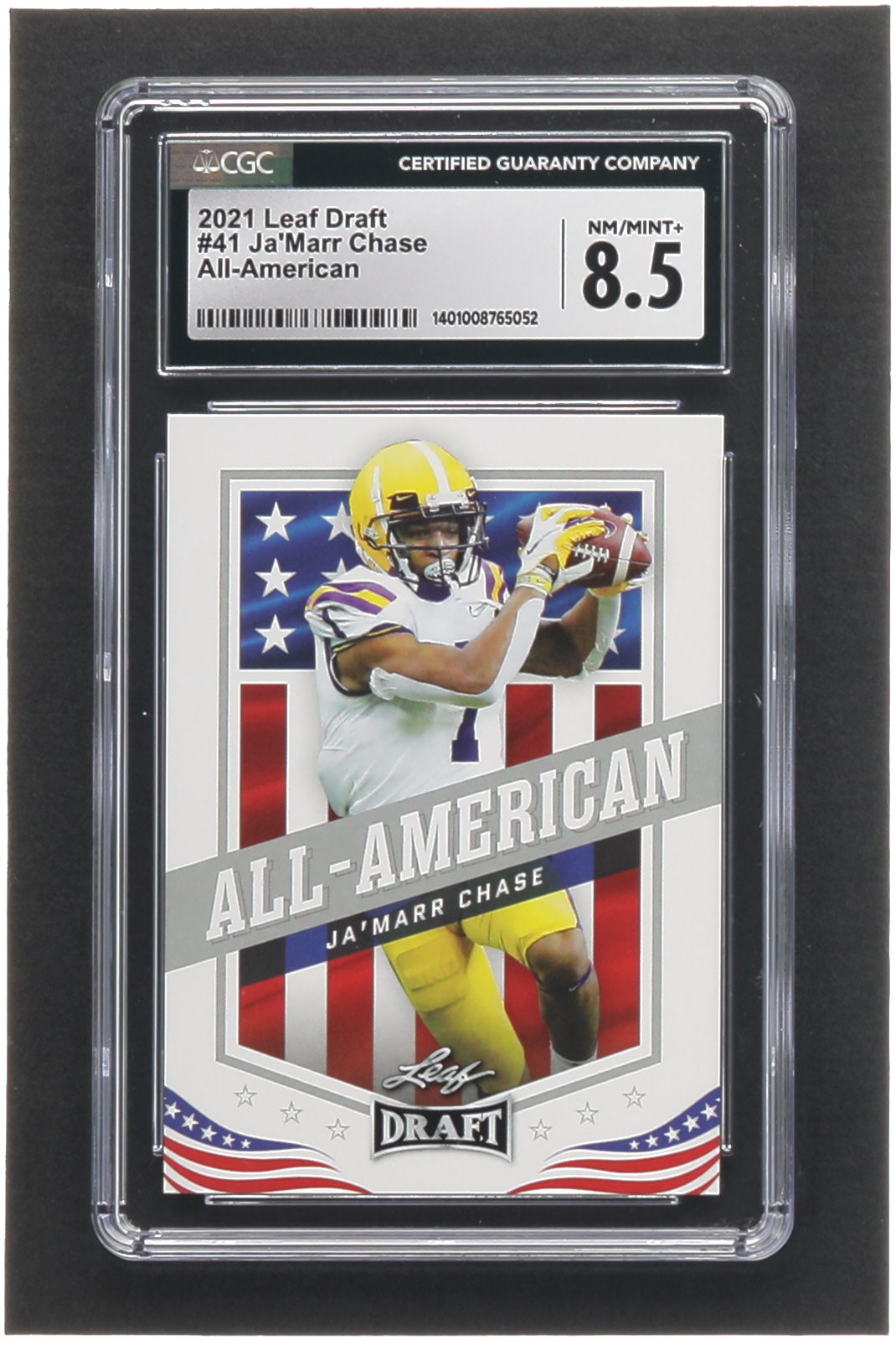 Ja'Marr Chase 2021 Leaf Draft #41 AA RC (CGC 8.5) at PristineAuction.com Ja'Marr Chase 2021 Leaf Draft #41 AA RC (CGC 8.5) at PristineAuction.com