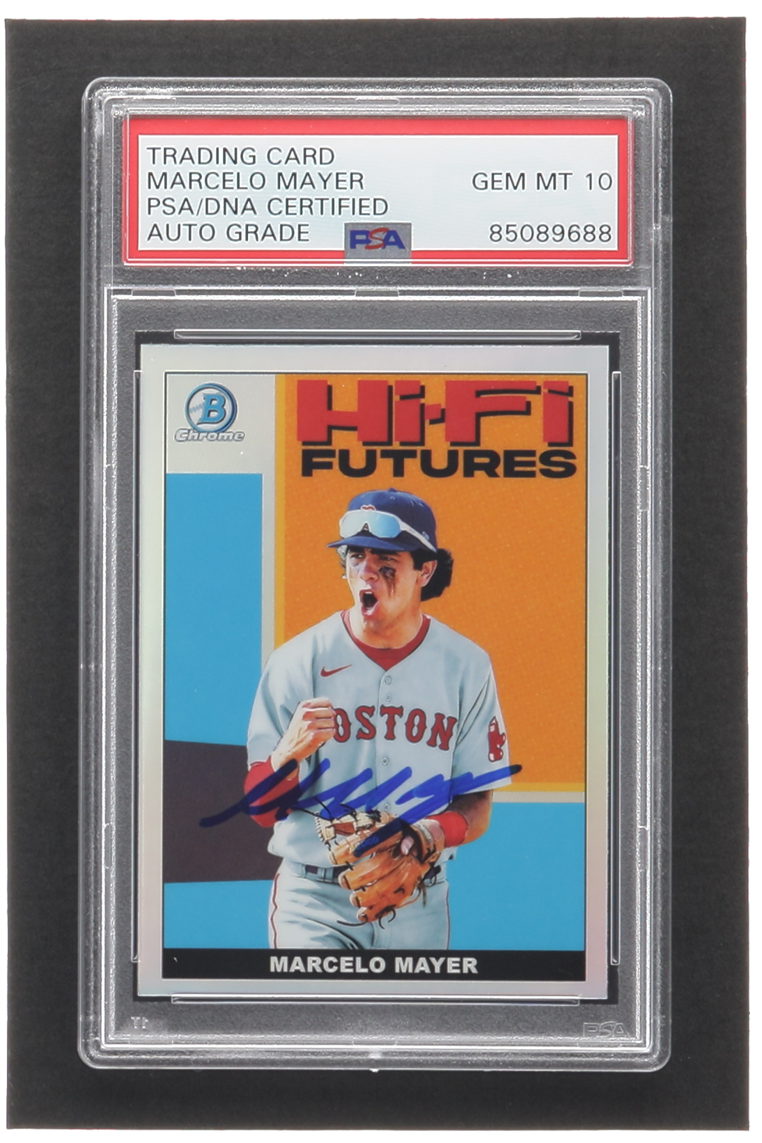 Marcelo Mayer Signed 2022 Bowman Chrome Hi-Fi Futures #HIFI1 RC (PSA | Autograph Graded PSA 10) at PristineAuction.com Marcelo Mayer Signed 2022 Bowman Chrome Hi-Fi Futures #HIFI1 RC (PSA | Autograph Graded PSA 10) at PristineAuction.com