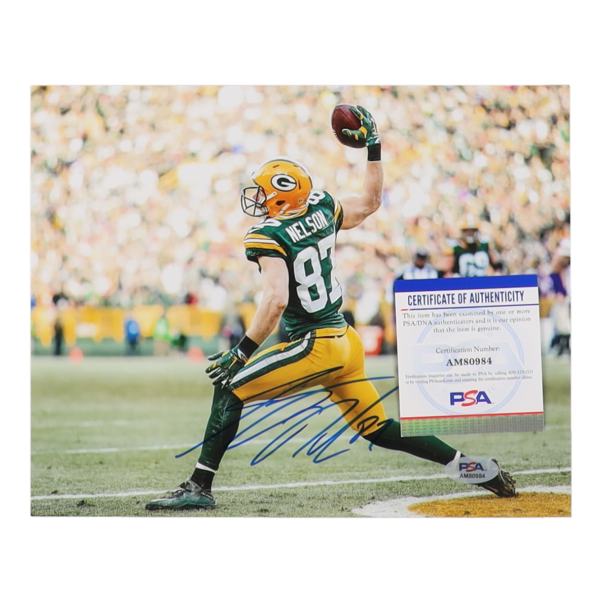 Jordy Nelson Signed Packers 8x10 Photo (PSA) at PristineAuction.com Jordy Nelson Signed Packers 8x10 Photo (PSA) at PristineAuction.com