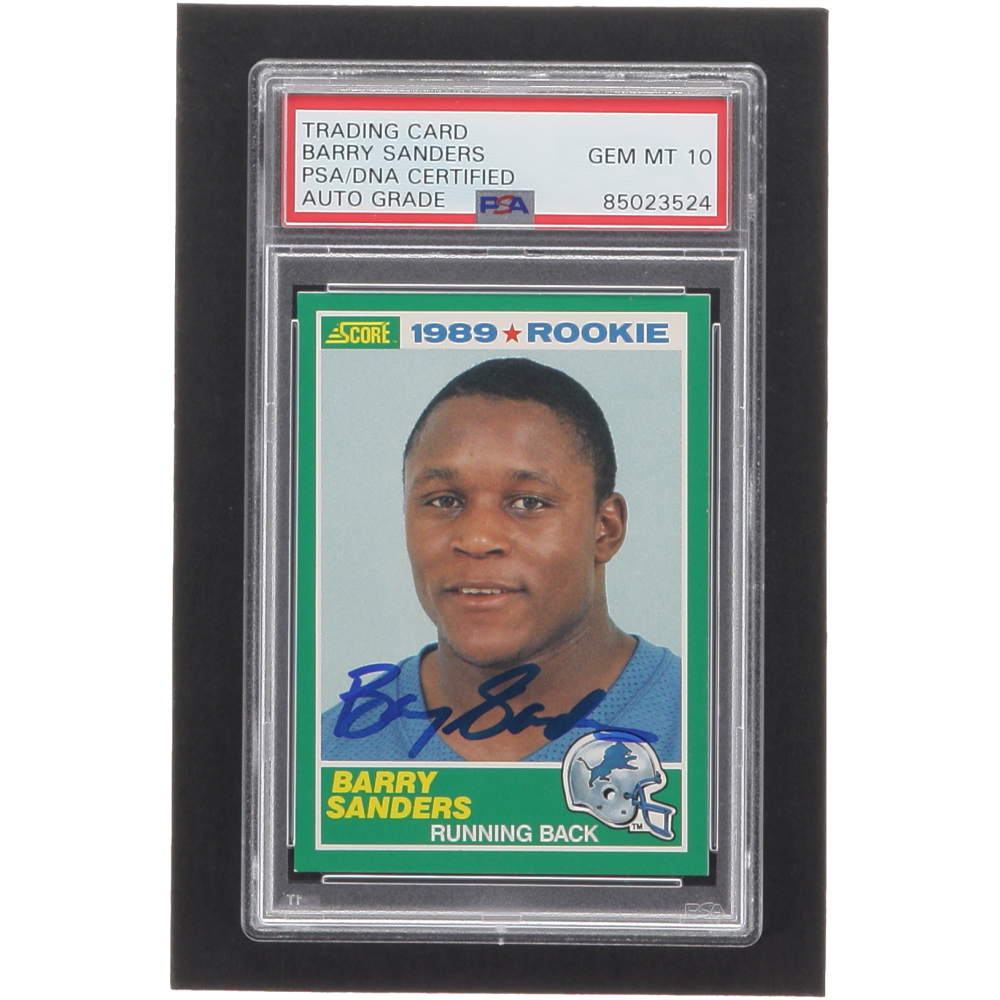 Barry Sanders Signed 1989 Score 257 RC (PSA Autograph Graded PSA 10) Pristine Auction