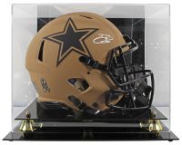 Emmitt Smith Signed Cowboys Full-Size Authentic On-Field Salute to Service Alternate Speed Helmet with Display Case (Beckett & Prova) at PristineAuction.com