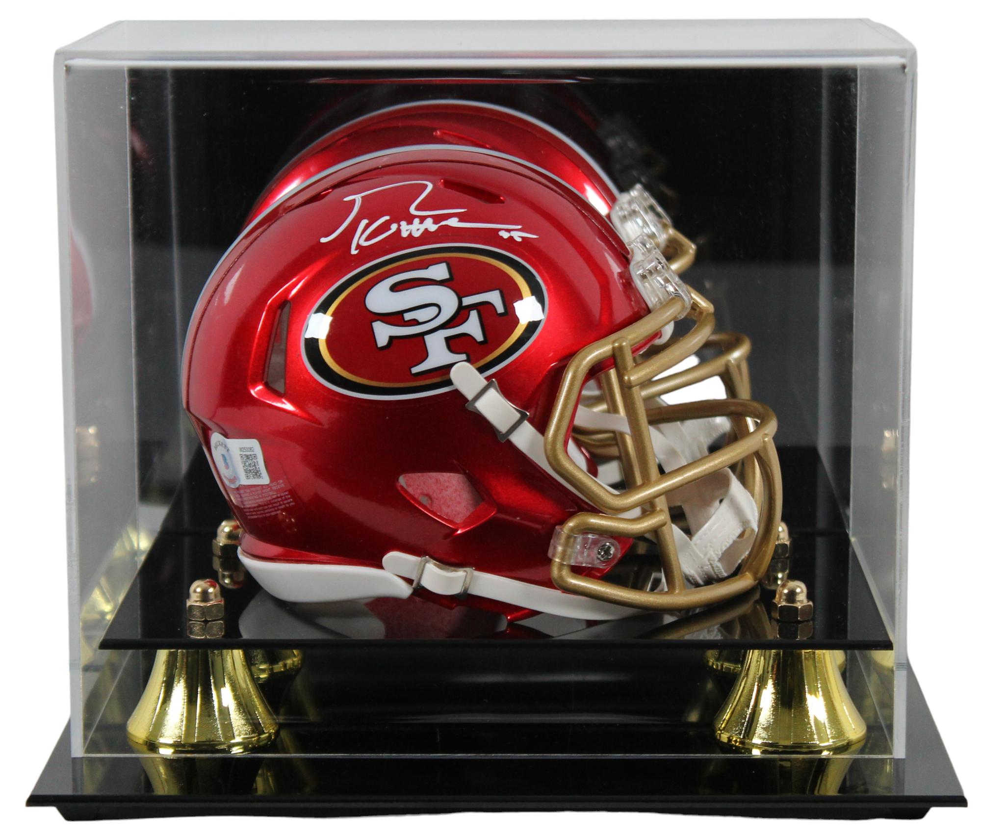 George Kittle Signed 49ers Flash Alternate Speed Mini Helmet with Display Case (Beckett) at PristineAuction.com George Kittle Signed 49ers Flash Alternate Speed Mini Helmet with Display Case (Beckett) at PristineAuction.com
