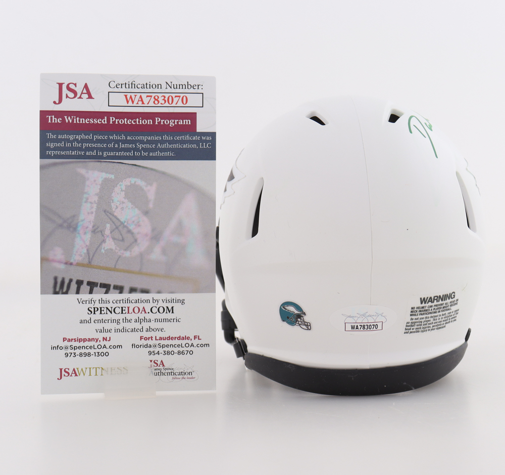 D'Andre Swift Signed Eagles Lunar Eclipse Alternate Speed Mini Helmet (JSA) at PristineAuction.com D'Andre Swift Signed Eagles Lunar Eclipse Alternate Speed Mini Helmet (JSA) at PristineAuction.com