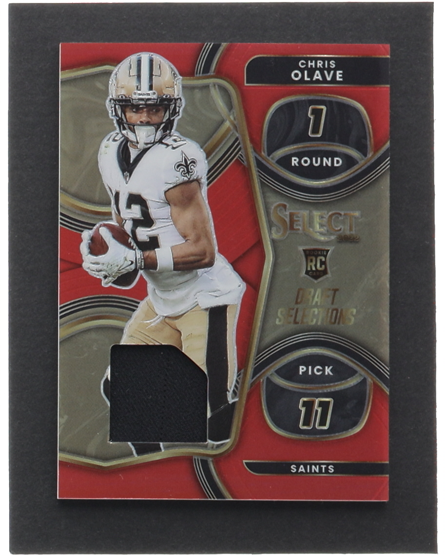 Chris Olave 2022 Select Draft Selections Memorabilia Prizm Red #9 RC at PristineAuction.com Chris Olave 2022 Select Draft Selections Memorabilia Prizm Red #9 RC at PristineAuction.com