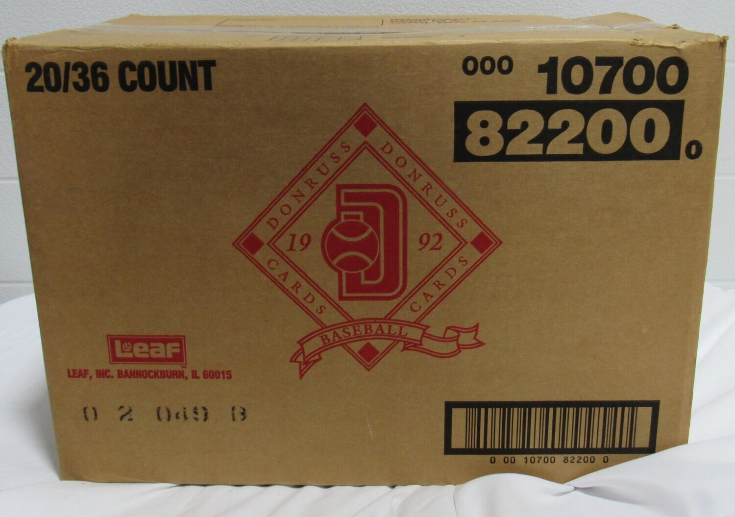 1992 Donruss Stadium Club Baseball Case with (20) Wax Boxes at PristineAuction.com 1992 Donruss Stadium Club Baseball Case with (20) Wax Boxes at PristineAuction.com