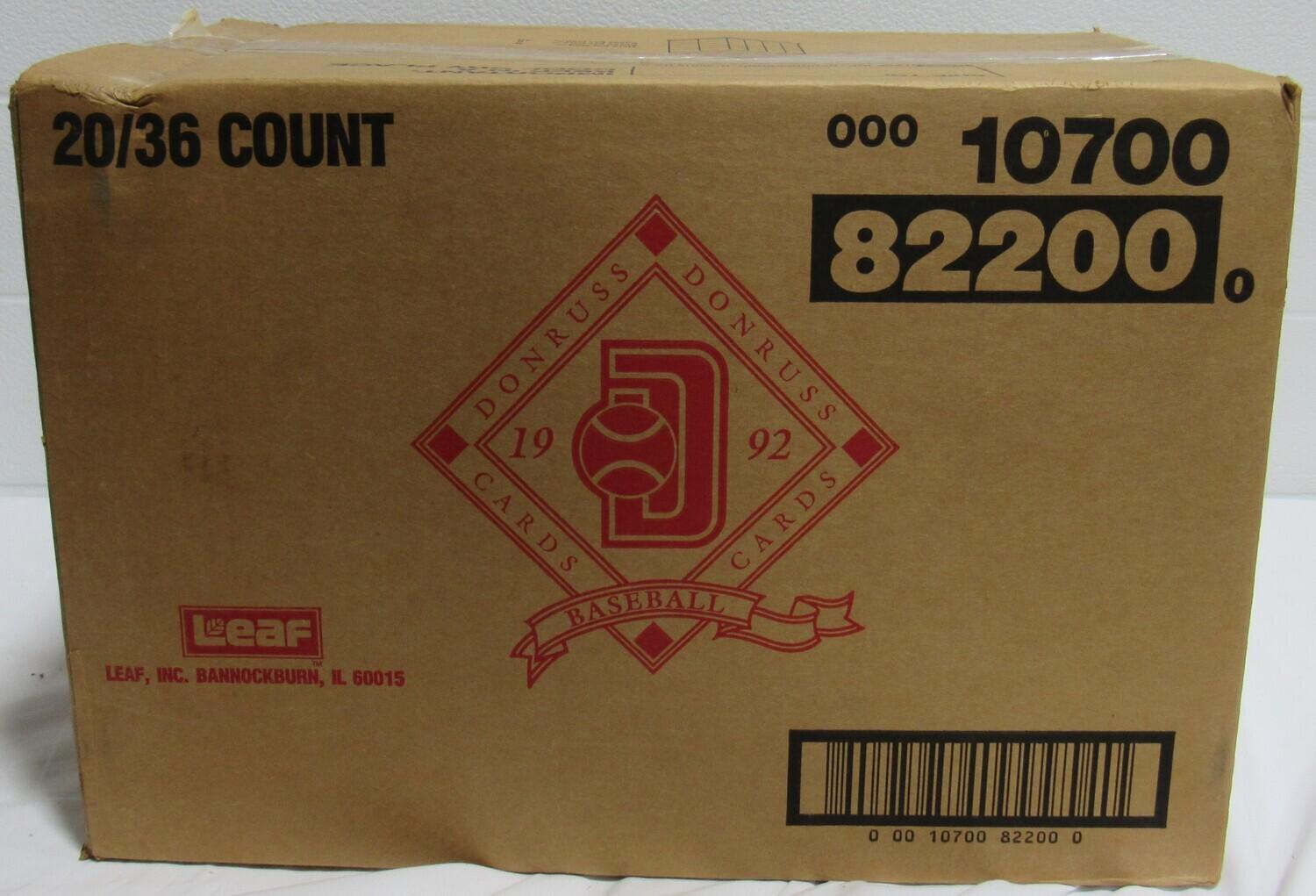 1992 Donruss Stadium Club Baseball Case with (20) Wax Boxes at PristineAuction.com 1992 Donruss Stadium Club Baseball Case with (20) Wax Boxes at PristineAuction.com