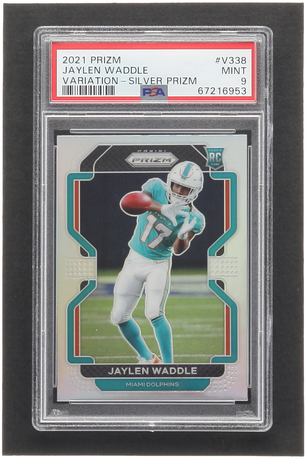 Jaylen Waddle 2021 Panini Prizm Prizms Silver #338 RC (PSA 9) at PristineAuction.com Jaylen Waddle 2021 Panini Prizm Prizms Silver #338 RC (PSA 9) at PristineAuction.com