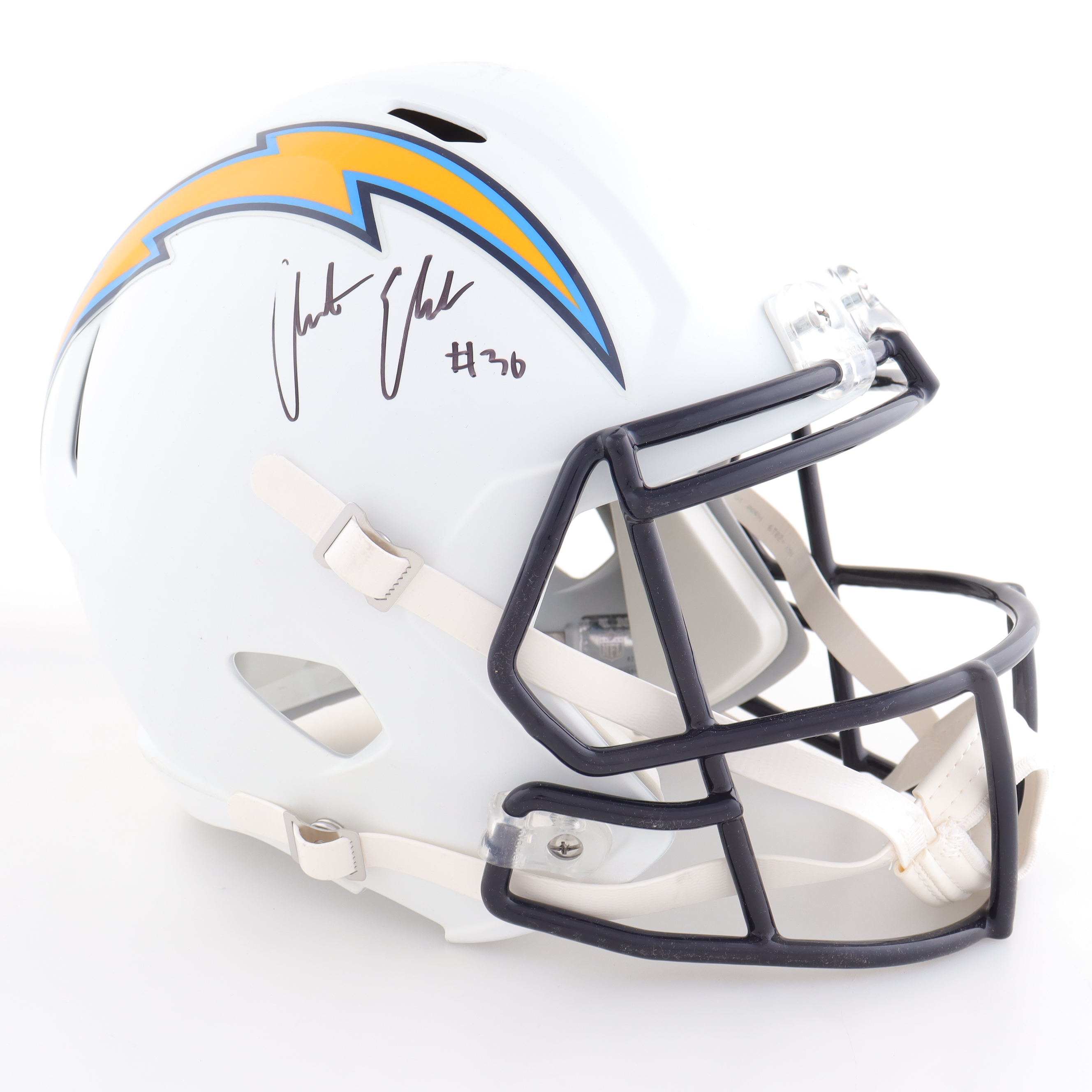 Austin Ekeler Signed Chargers Full-Size Speed Helmet (JSA) at PristineAuction.com Austin Ekeler Signed Chargers Full-Size Speed Helmet (JSA) at PristineAuction.com