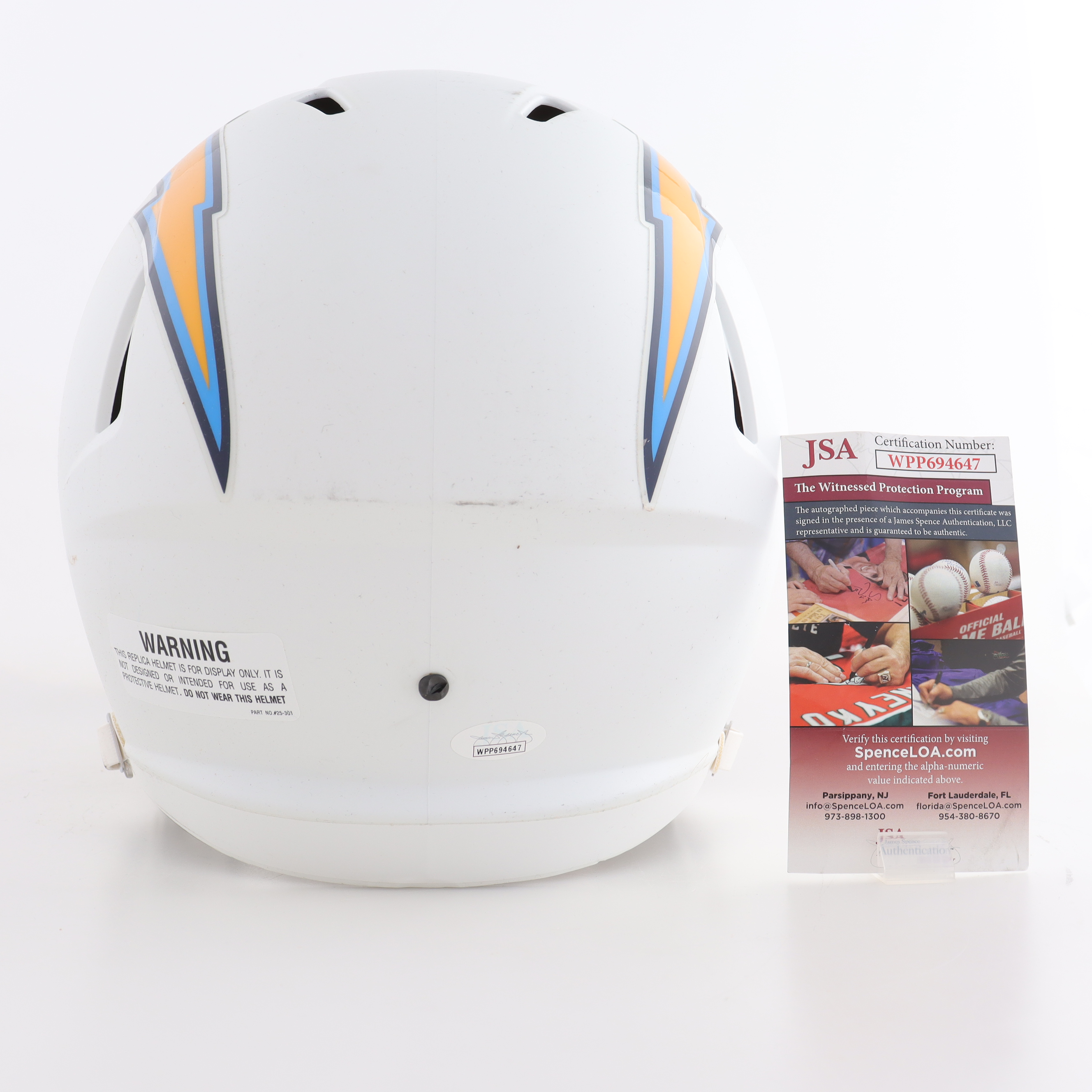 Austin Ekeler Signed Chargers Full-Size Speed Helmet (JSA) at PristineAuction.com Austin Ekeler Signed Chargers Full-Size Speed Helmet (JSA) at PristineAuction.com