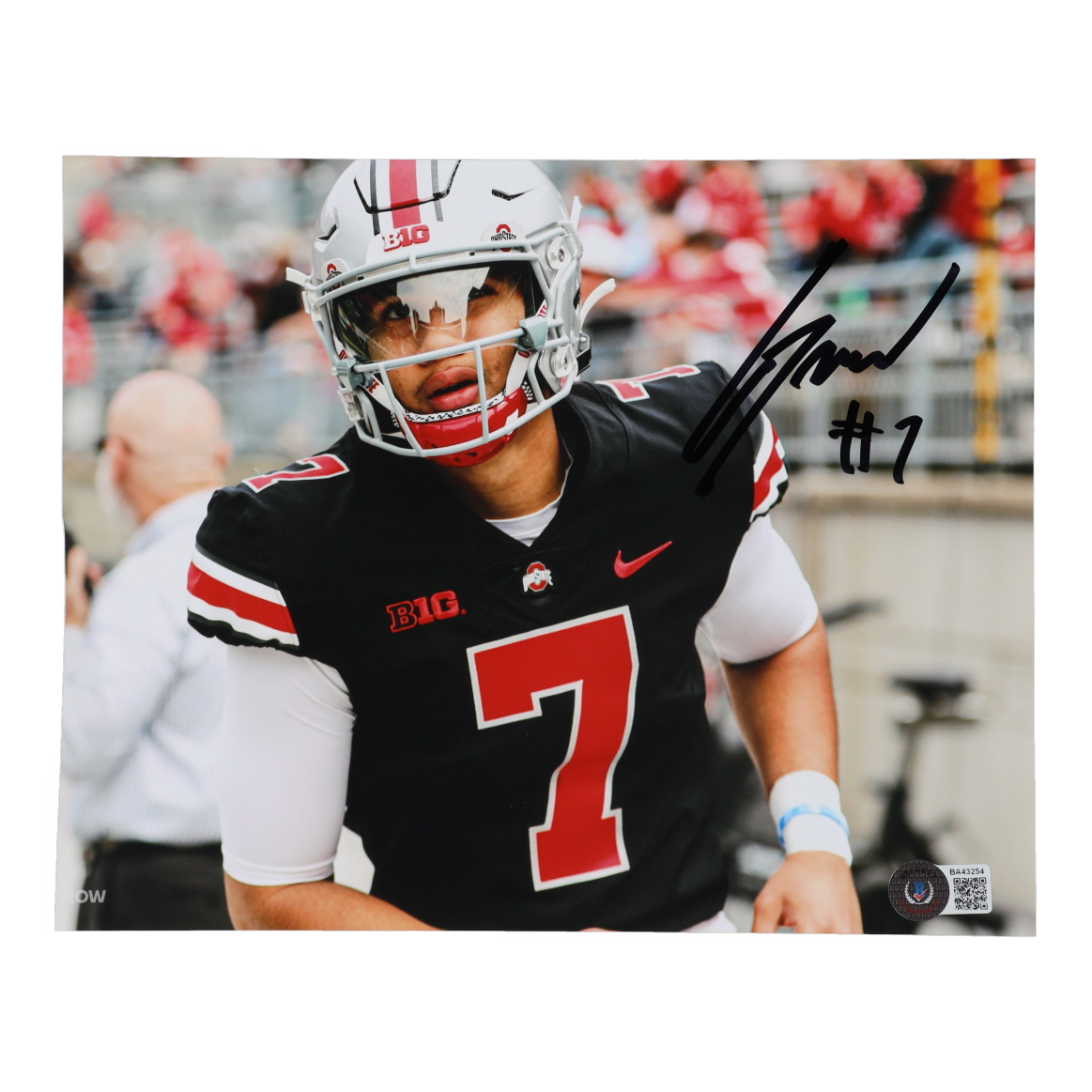 CJ Stroud Signed Ohio State Buckeyes 8x10 Photo (Beckett) at PristineAuction.com CJ Stroud Signed Ohio State Buckeyes 8x10 Photo (Beckett) at PristineAuction.com