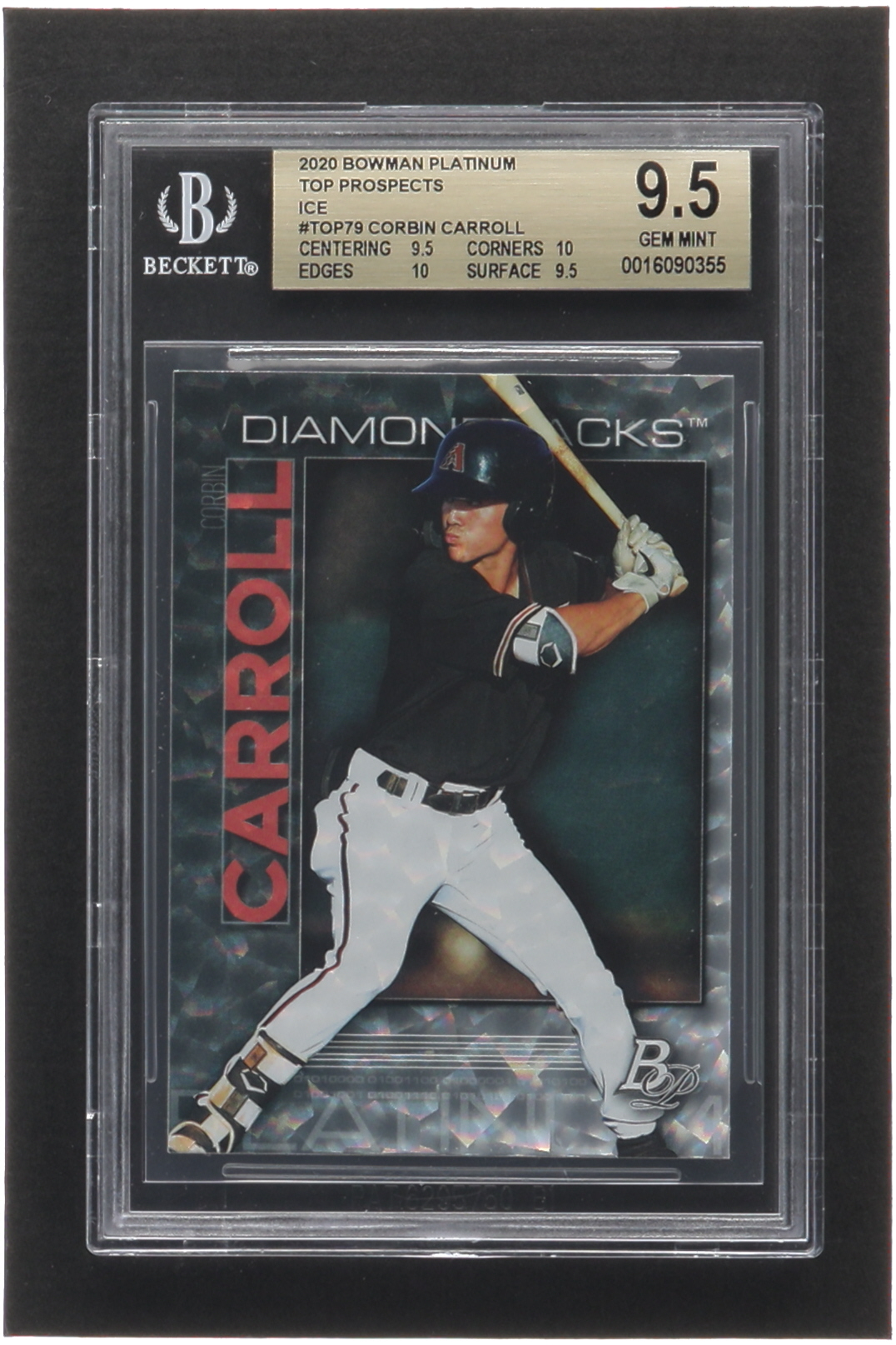 Corbin Carroll 2020 Bowman Platinum Top Prospects Ice #TOP79 RC (BGS 9.5) at PristineAuction.com Corbin Carroll 2020 Bowman Platinum Top Prospects Ice #TOP79 RC (BGS 9.5) at PristineAuction.com