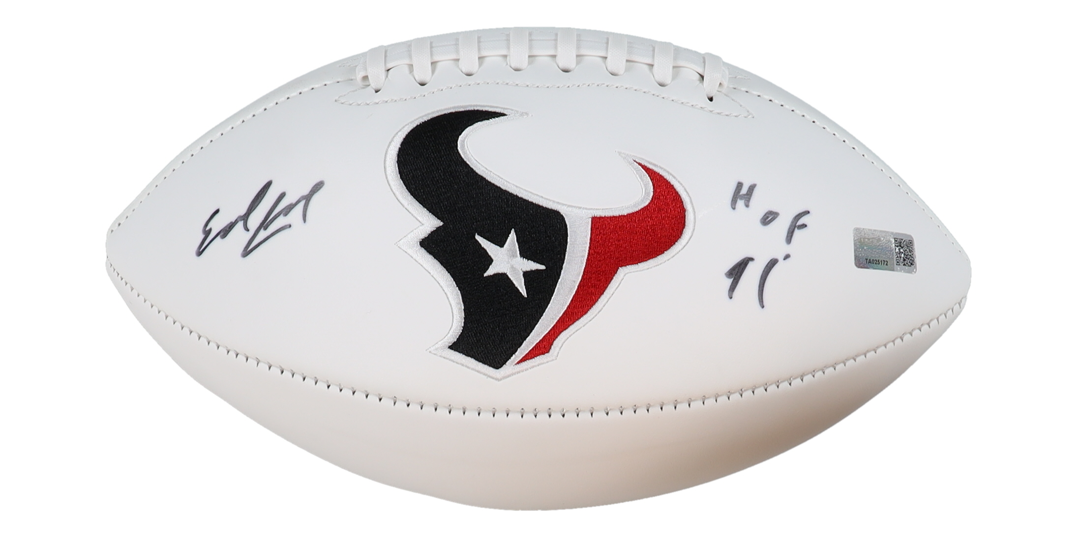 Earl Campbell Signed Texans Logo Football Inscribed "HOF 91" (Timeless Authentics) at PristineAuction.com Earl Campbell Signed Texans Logo Football Inscribed "HOF 91" (Timeless Authentics) at PristineAuction.com