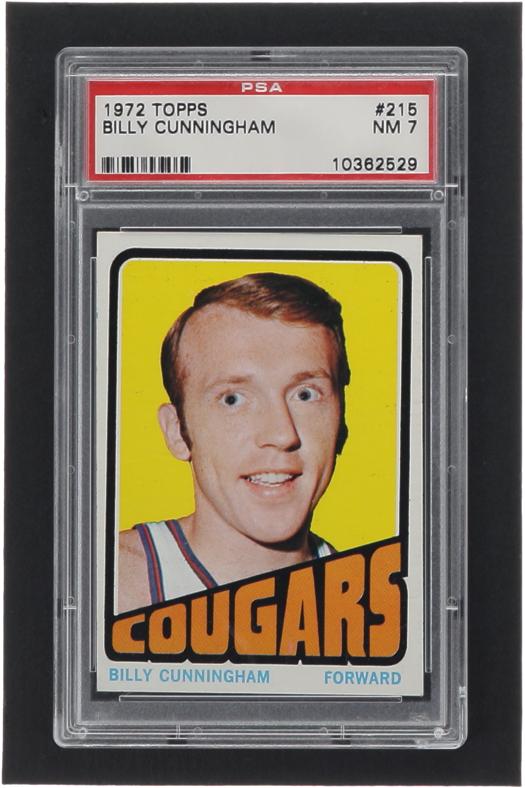 Billy Cunningham 1972-73 Topps #215 (PSA 7) at PristineAuction.com Billy Cunningham 1972-73 Topps #215 (PSA 7) at PristineAuction.com