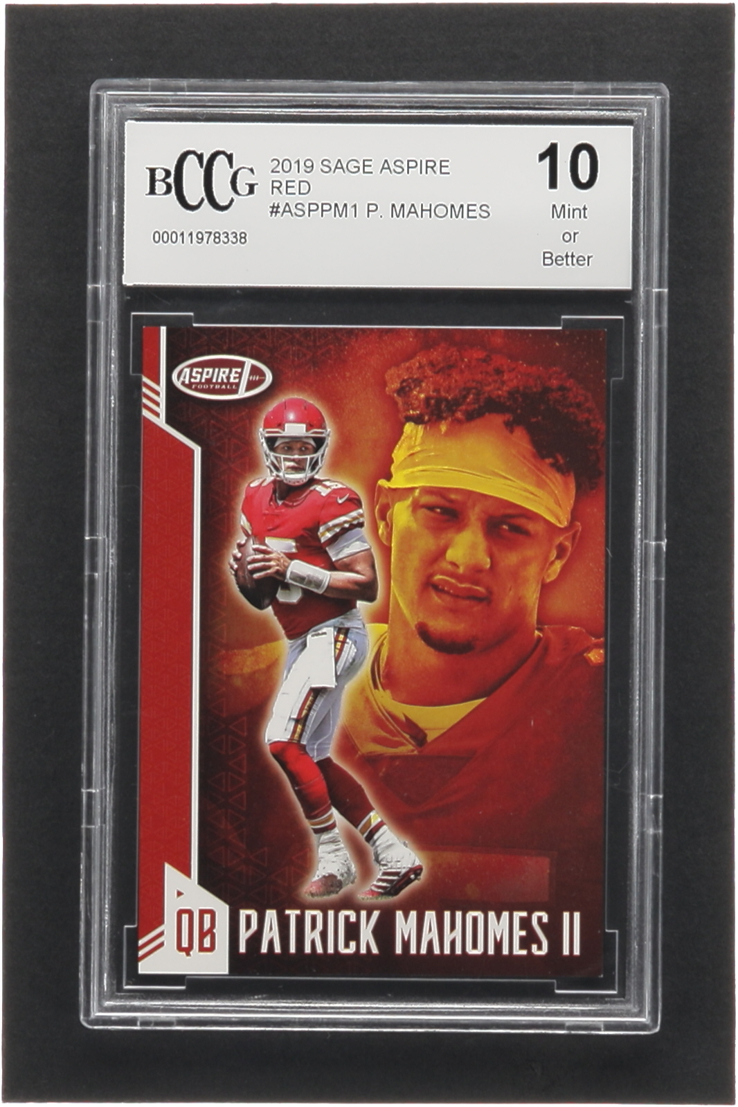 Patrick Mahomes II 2019 SAGE Aspire Red #ASPPM1 (BCCG 10) at PristineAuction.com Patrick Mahomes II 2019 SAGE Aspire Red #ASPPM1 (BCCG 10) at PristineAuction.com