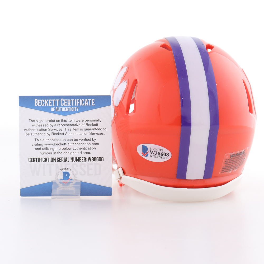 Hunter Renfrow Signed Clemson Tigers Speed Mini Helmet (Beckett) at PristineAuction.com Hunter Renfrow Signed Clemson Tigers Speed Mini Helmet (Beckett) at PristineAuction.com