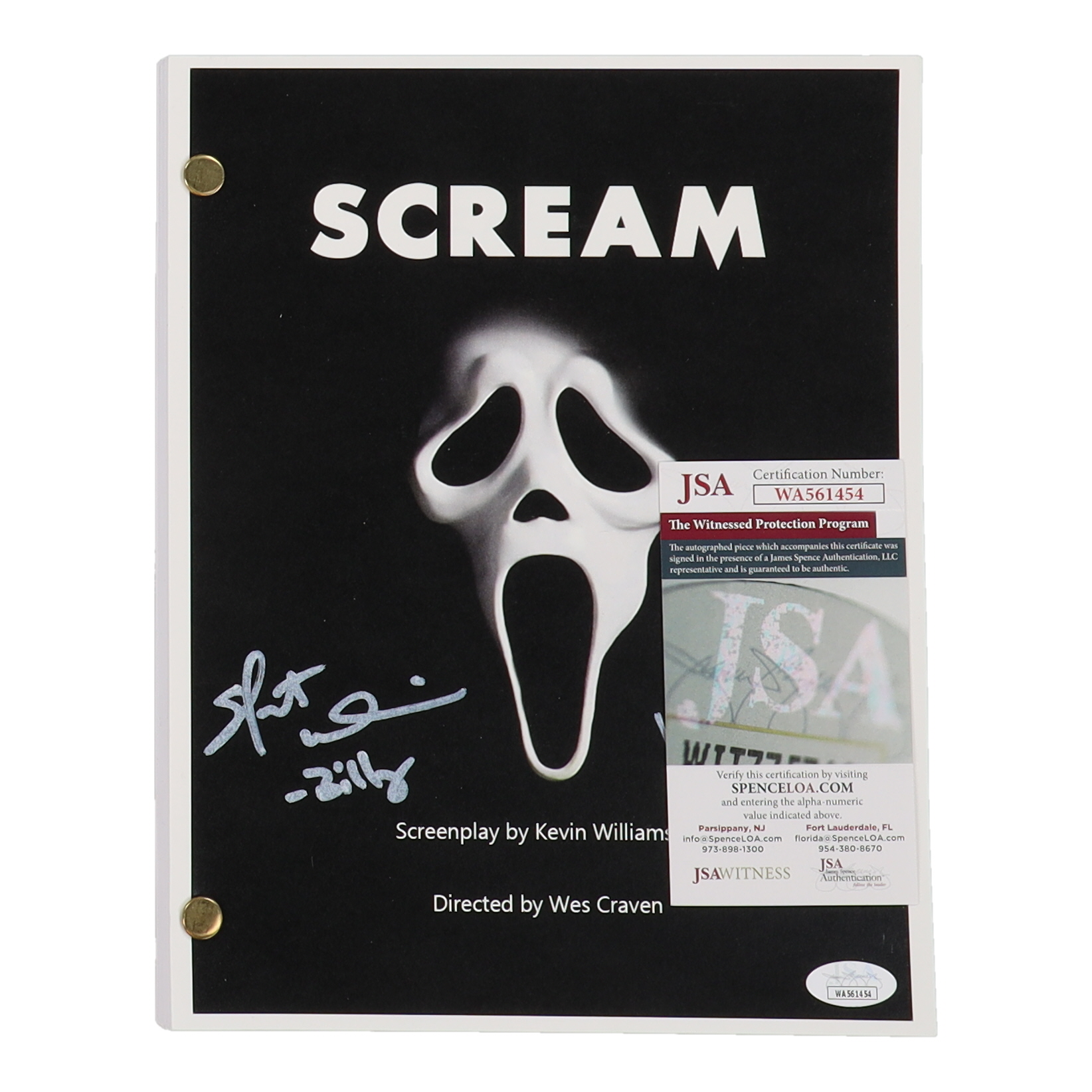 Skeet Ulrich & Matthew Lillard Signed "Scream" Movie Script Inscribed "-Billy" & "Stu" (JSA) at PristineAuction.com Skeet Ulrich & Matthew Lillard Signed "Scream" Movie Script Inscribed "-Billy" & "Stu" (JSA) at PristineAuction.com