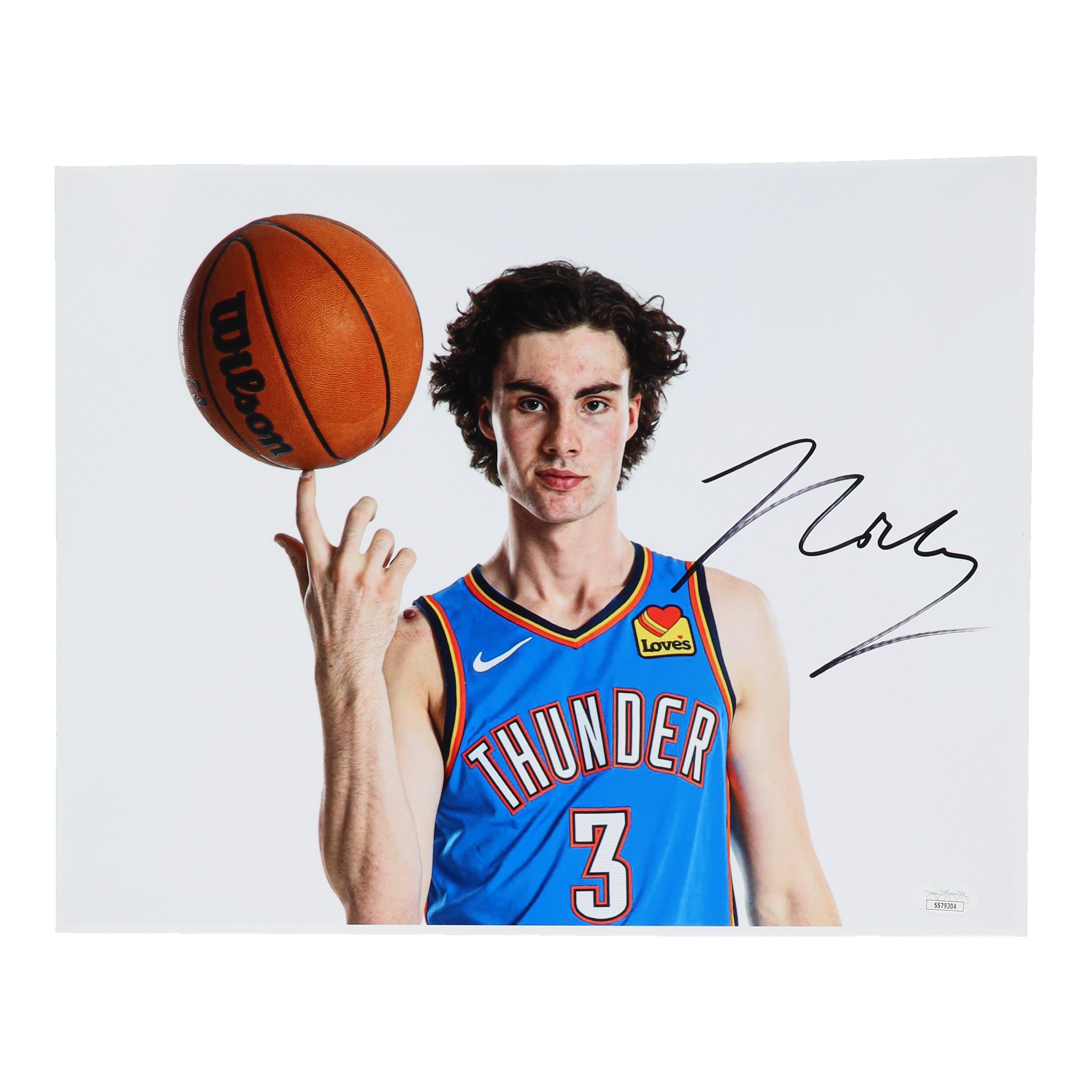 Josh Giddey Signed Thunder 11x14 Photo (JSA) at PristineAuction.com Josh Giddey Signed Thunder 11x14 Photo (JSA) at PristineAuction.com