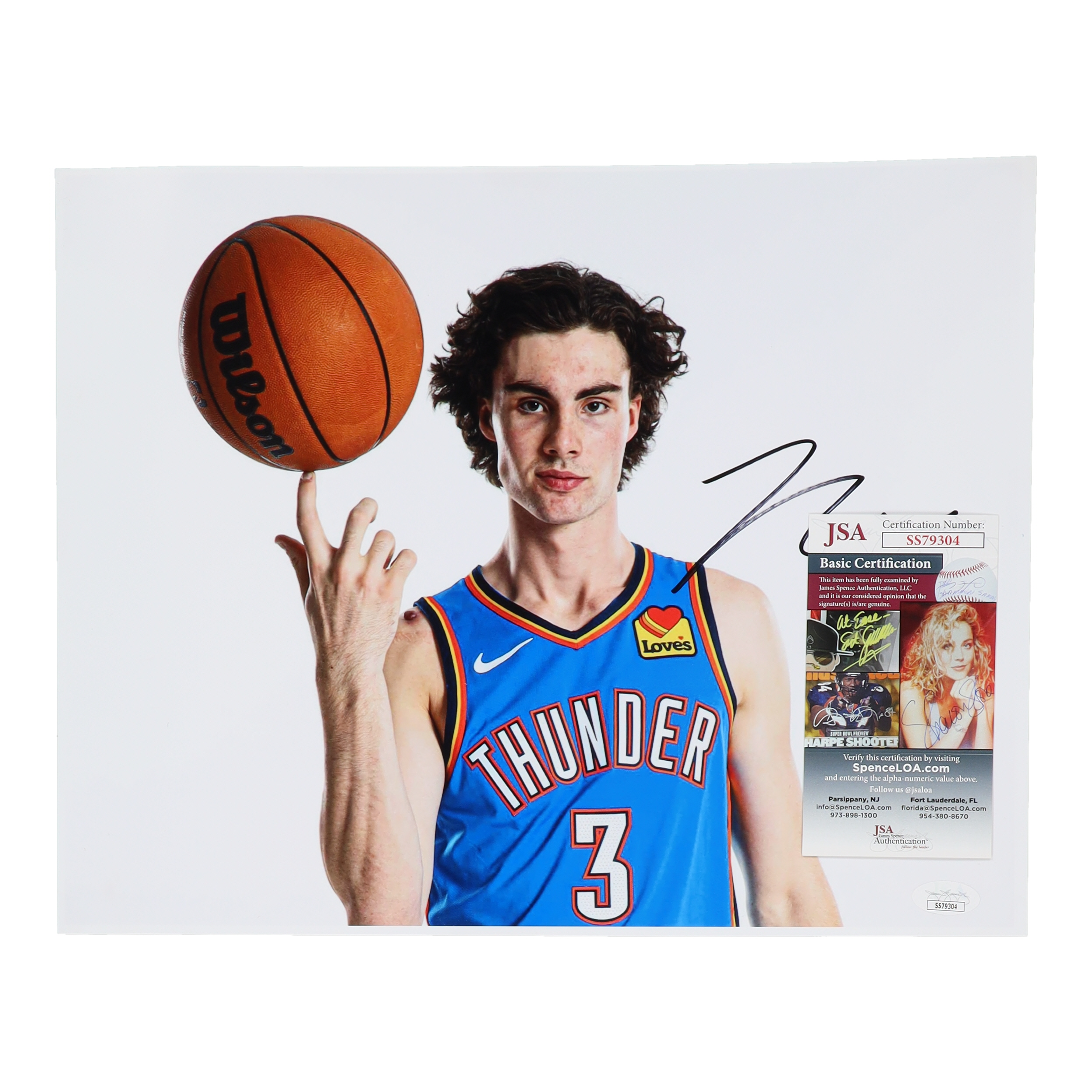 Josh Giddey Signed Thunder 11x14 Photo (JSA) at PristineAuction.com Josh Giddey Signed Thunder 11x14 Photo (JSA) at PristineAuction.com